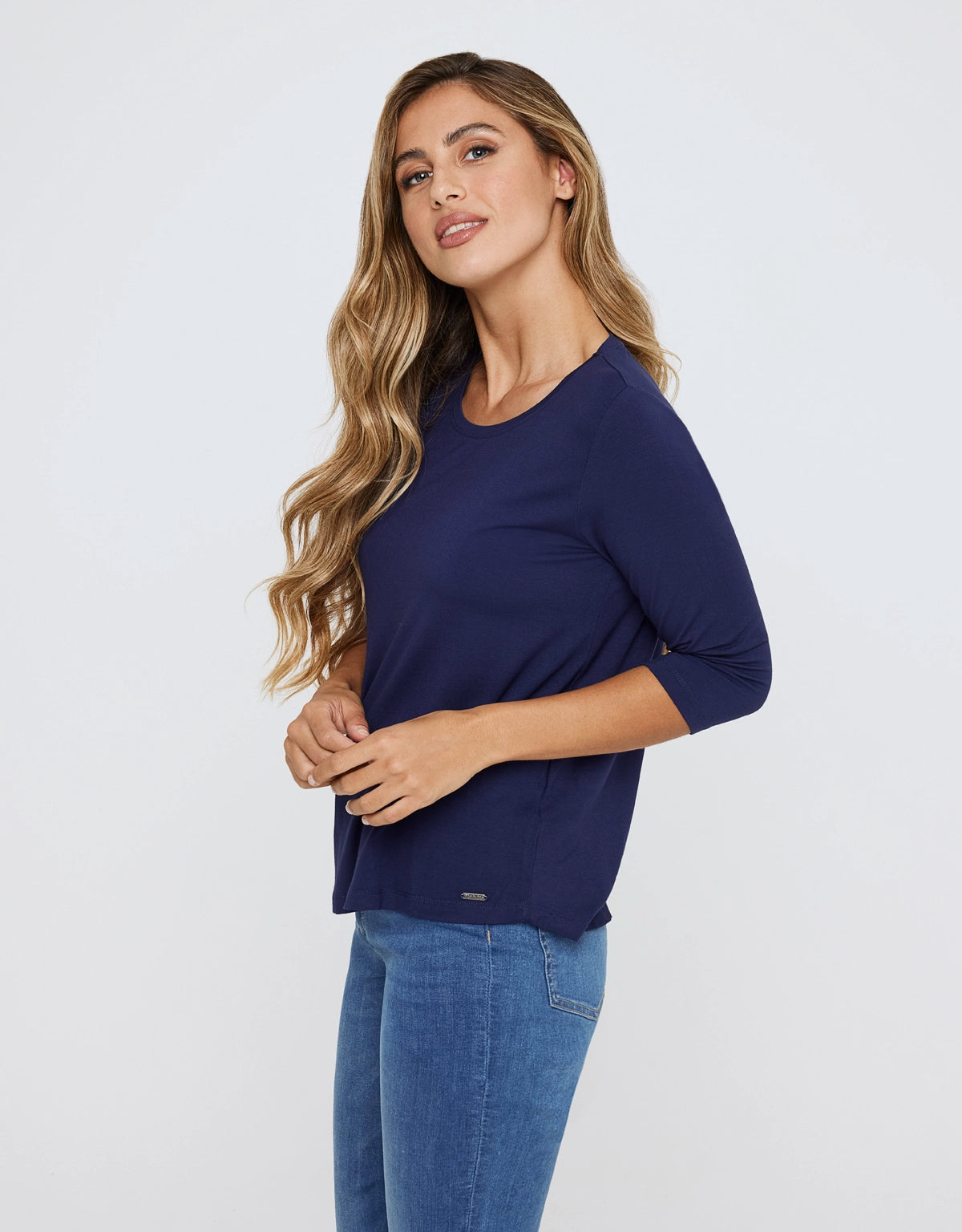 Camiseta Media Manga Azul Marino - Kloraleen