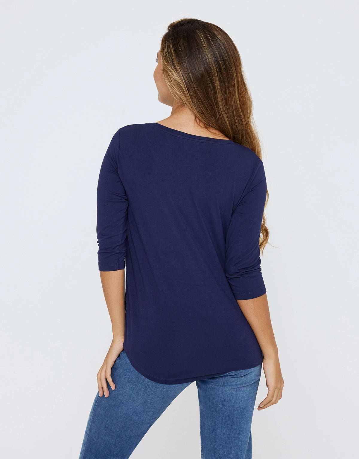 Camiseta Media Manga Azul Marino - Kloraleen