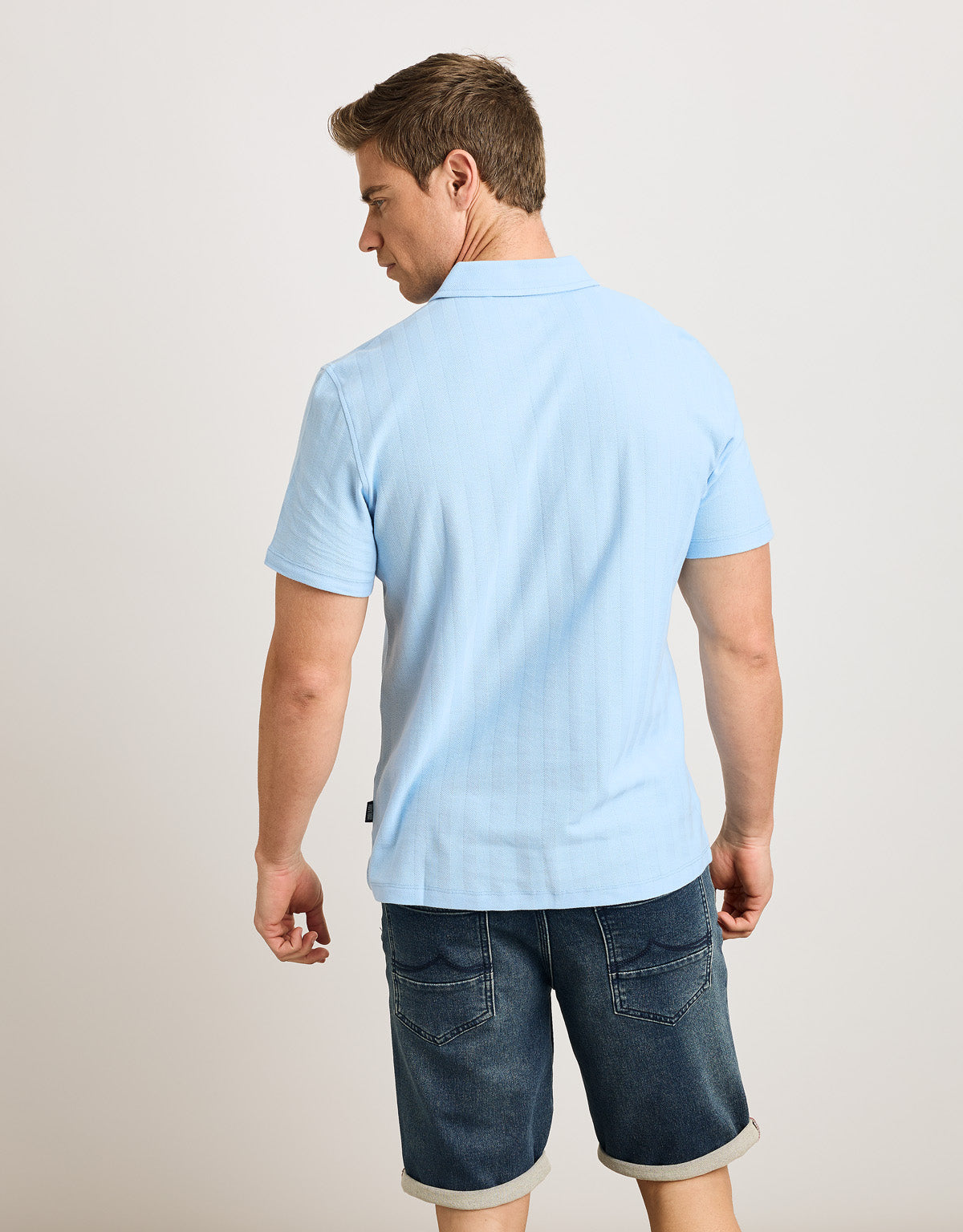 Polo Manga Corta Azul Claro - Biebi