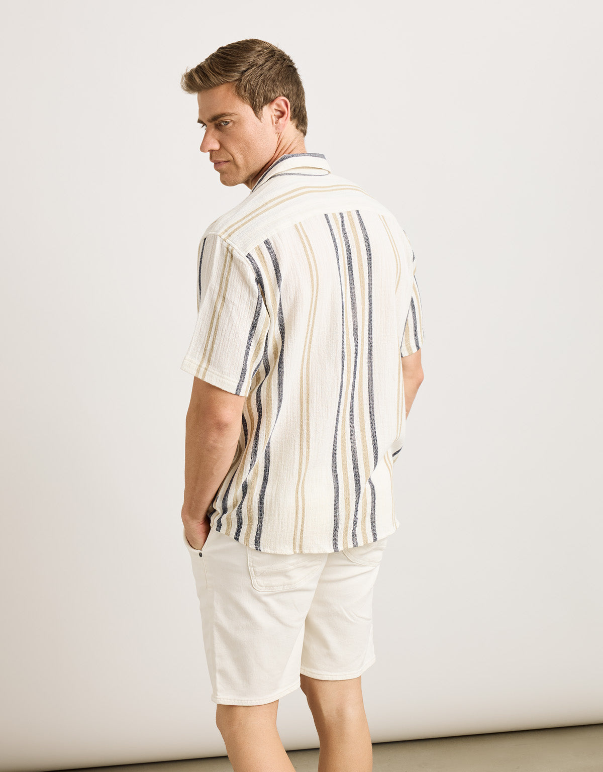 Camisa Manga Corta Azul Marino - Isao