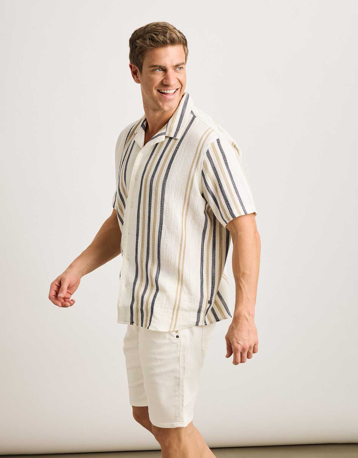 Camisa Manga Corta Azul Marino - Isao