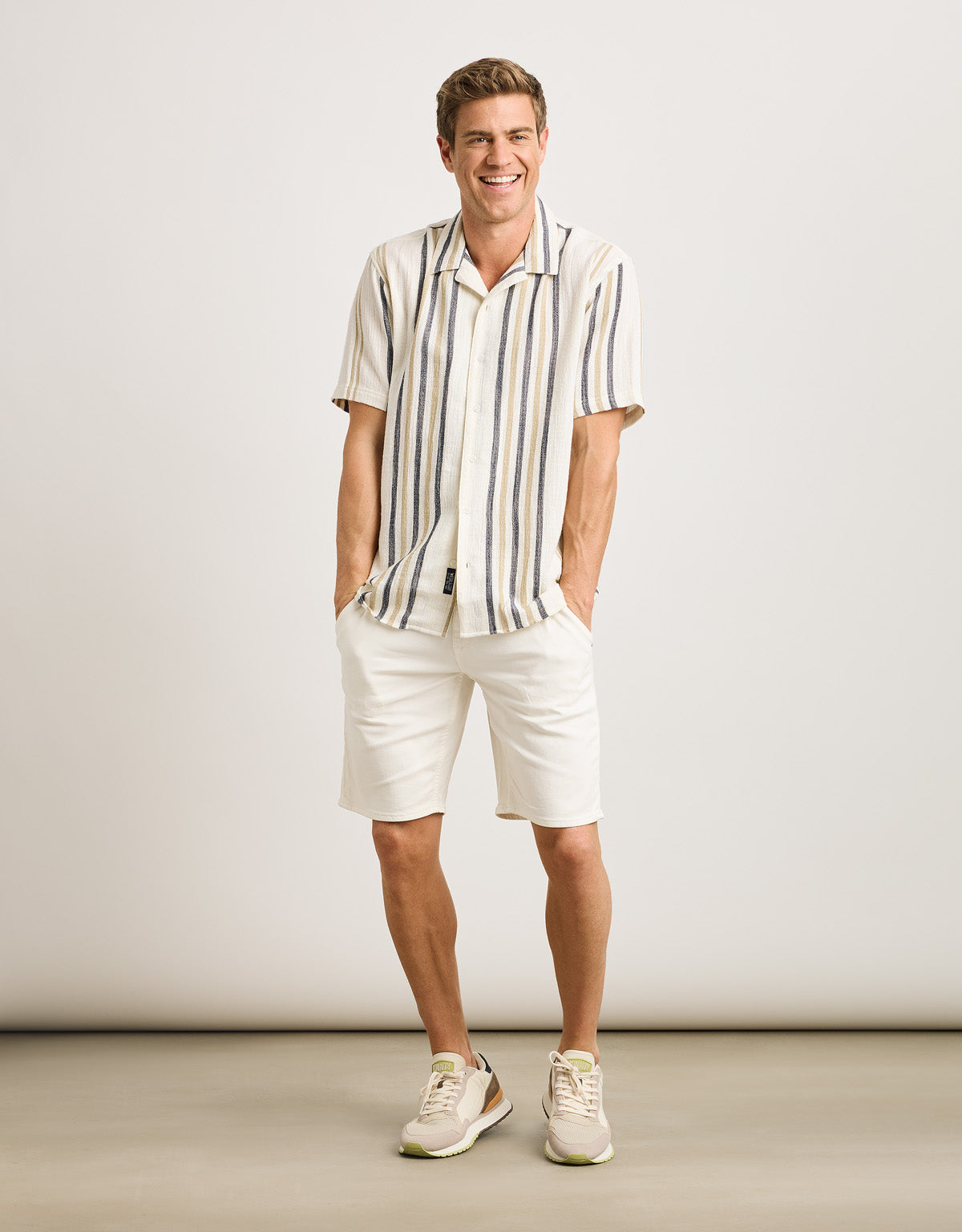 Camisa Manga Corta Azul Marino - Isao