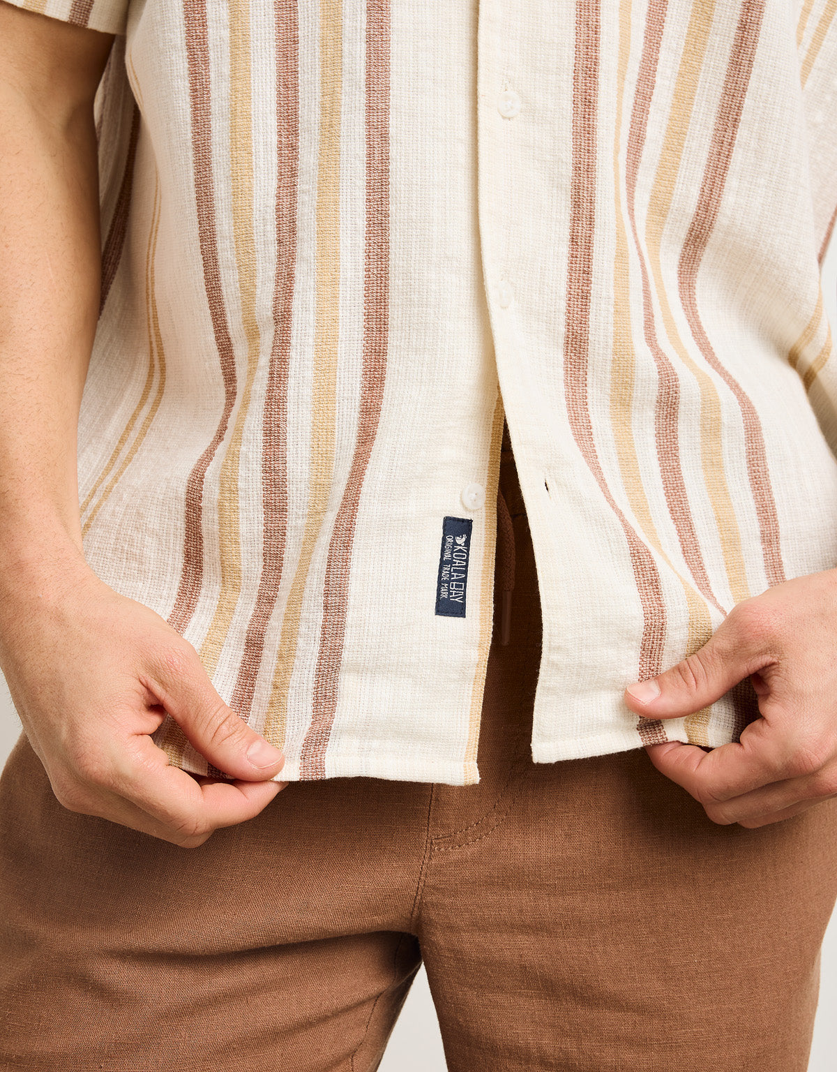 Camisa Manga Corta Marrón - Isao