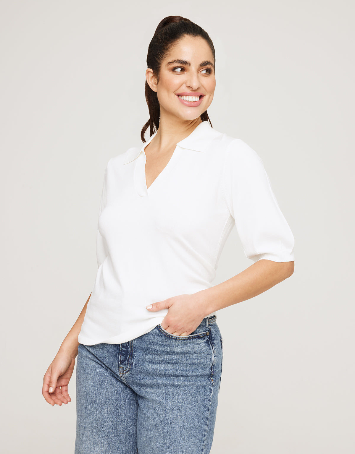 Jersey Manga Corta Blanco - Baju