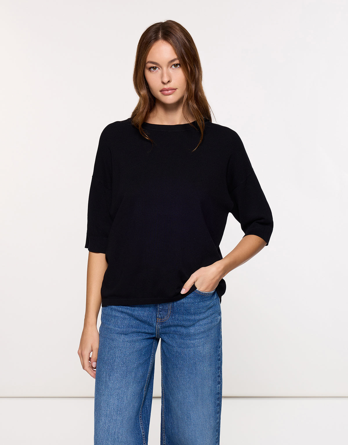 Jersey Manga Corta Negro - Krekla