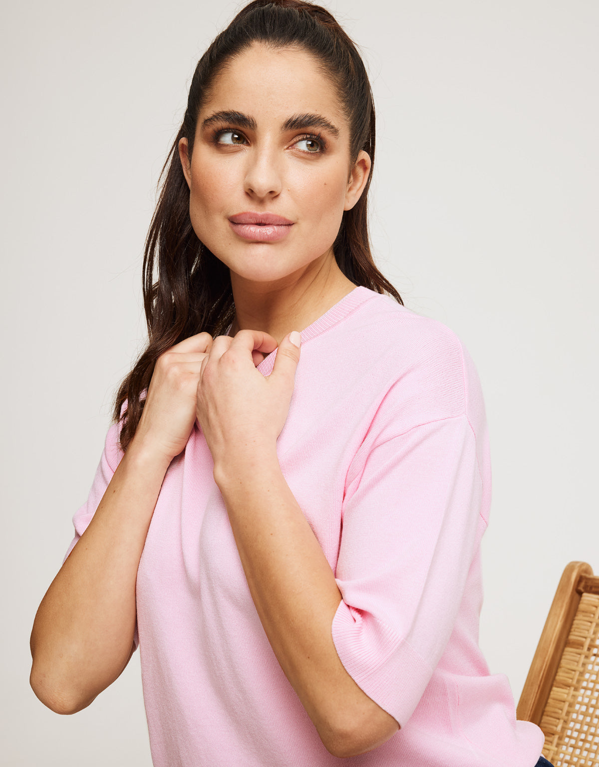 Jersey Manga Corta Rosa - Krekla