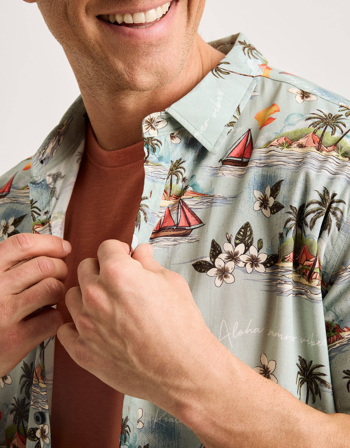 Camisa Manga Corta Azul Celeste - Cashoy