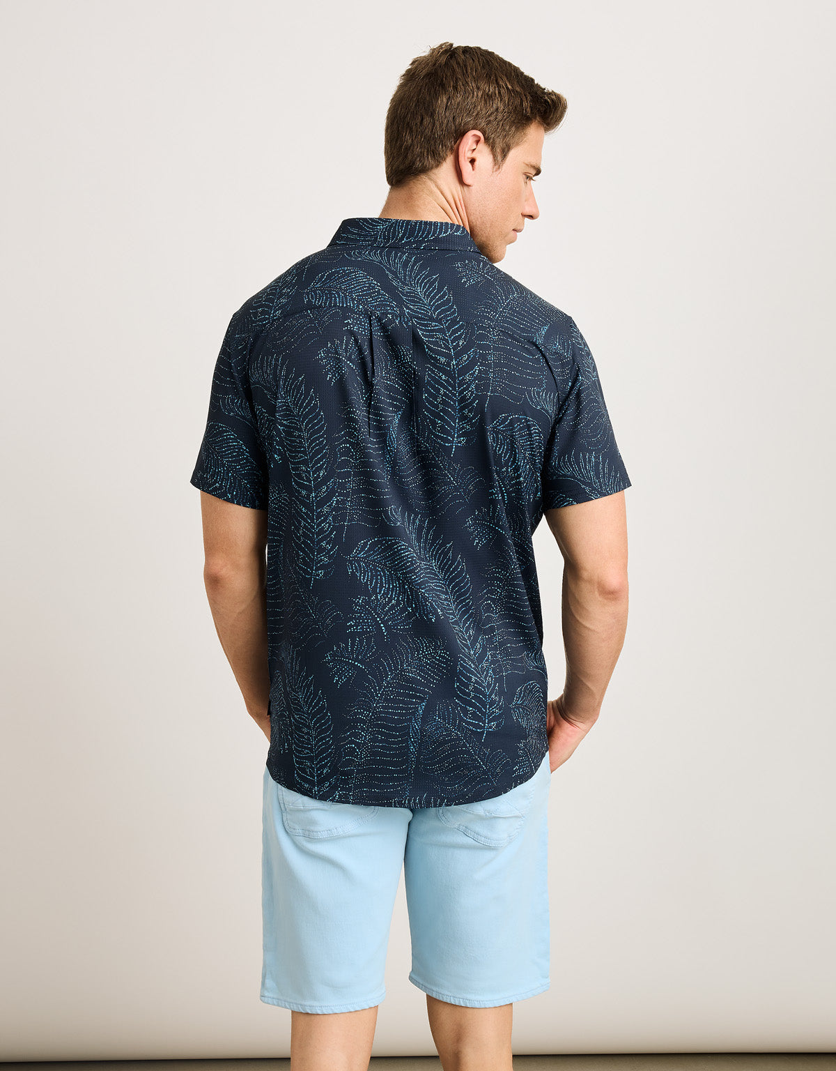 Camisa Manga Corta Azul Marino - Furaira