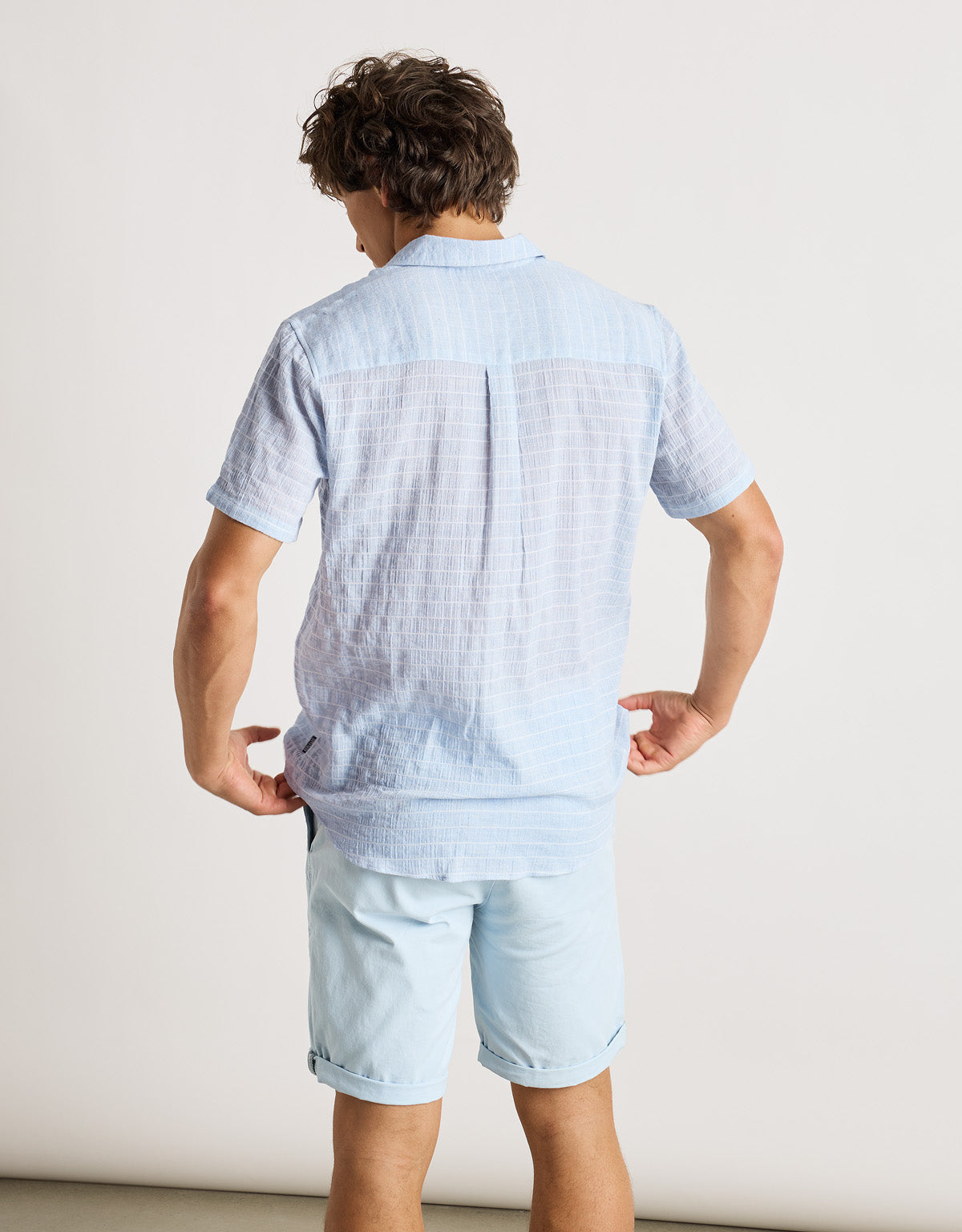 Camisa Manga Corta Azul - Socra 3