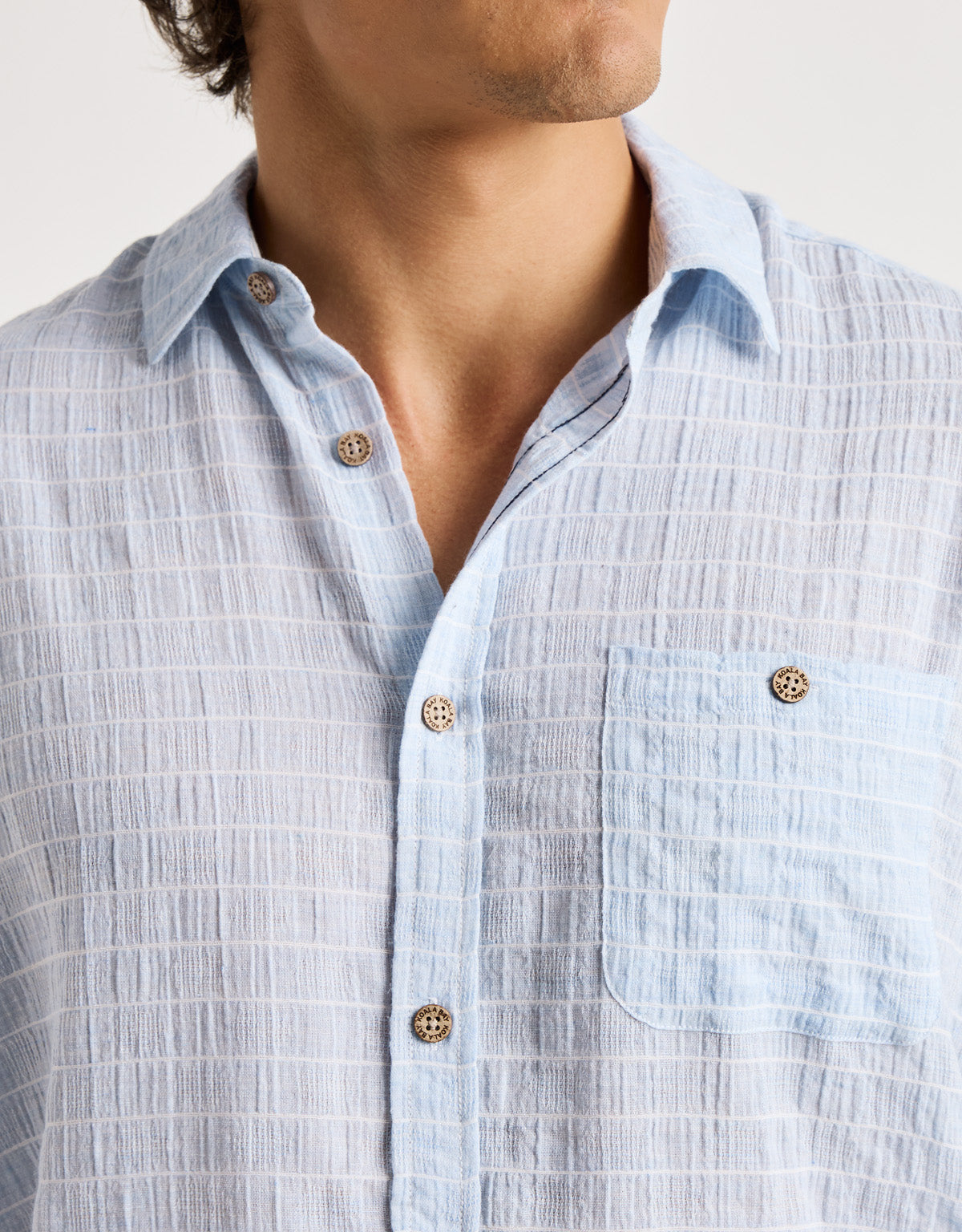 Camisa Manga Corta Azul - Socra 5