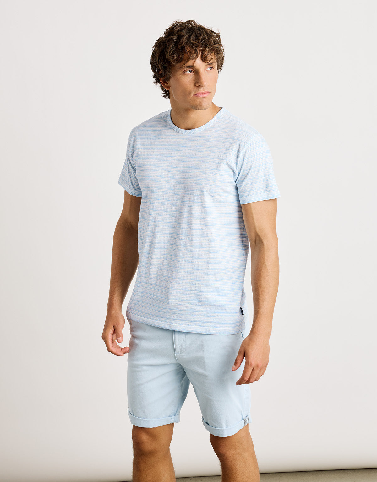 Camiseta Manga Corta Rayas Azul - Alaska