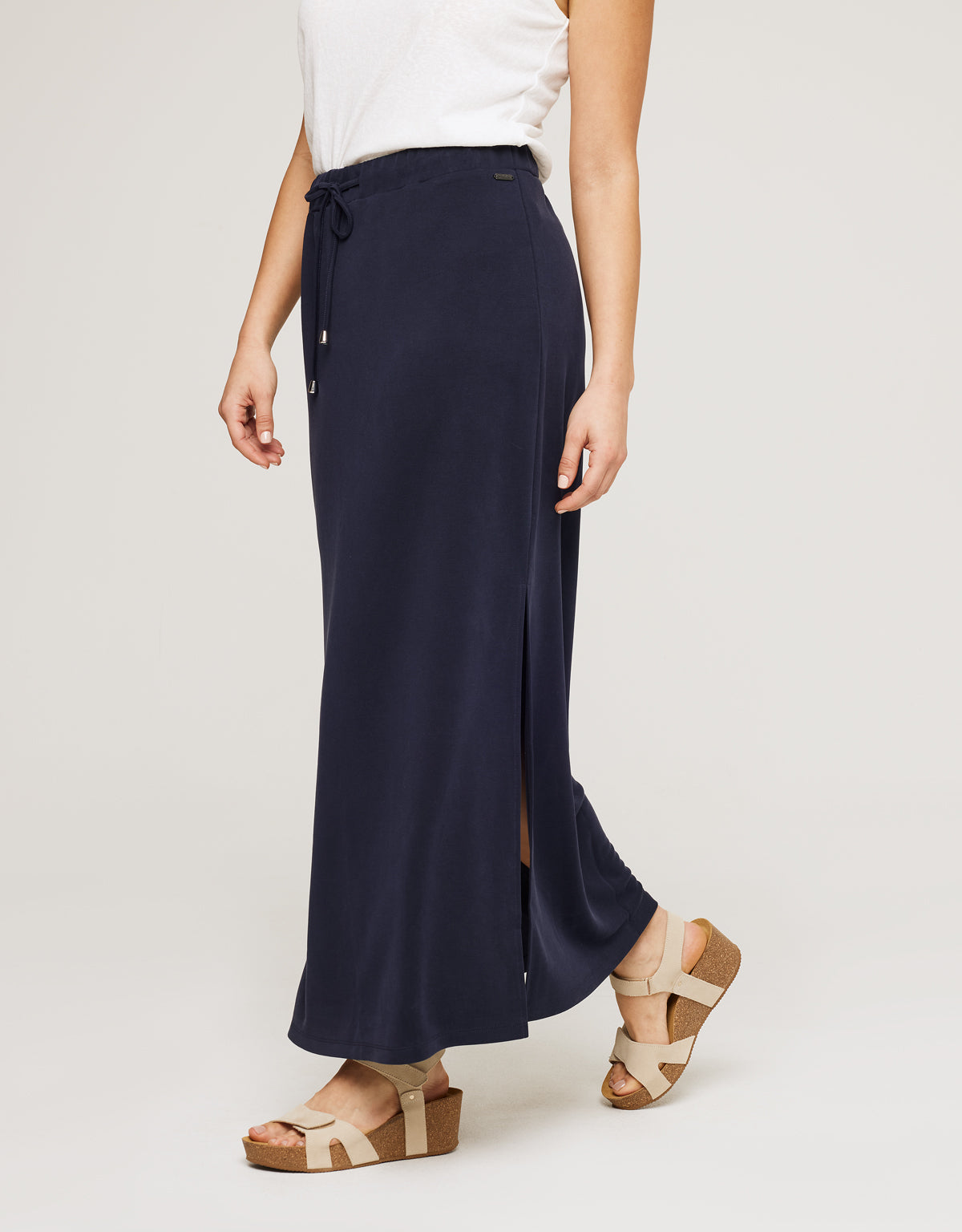 Falda Midi Azul Marino - Claudinasa 3