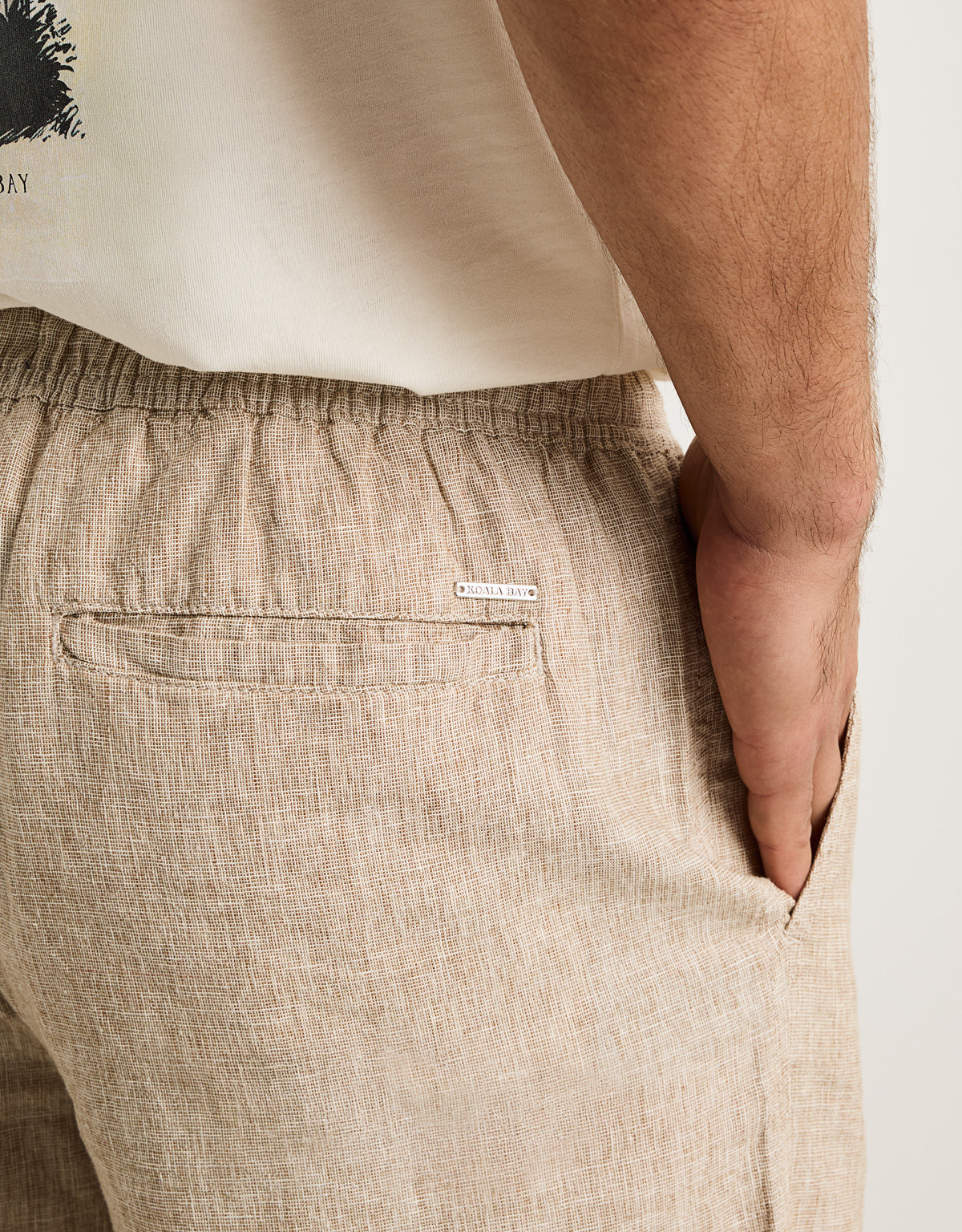 Bermuda en lin beige - Damiano