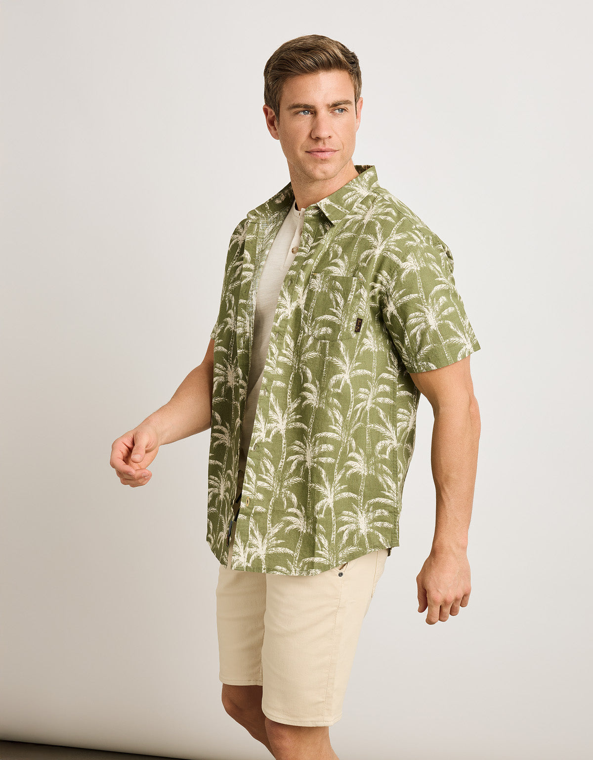 Camisa Manga Corta Verde - Linnot