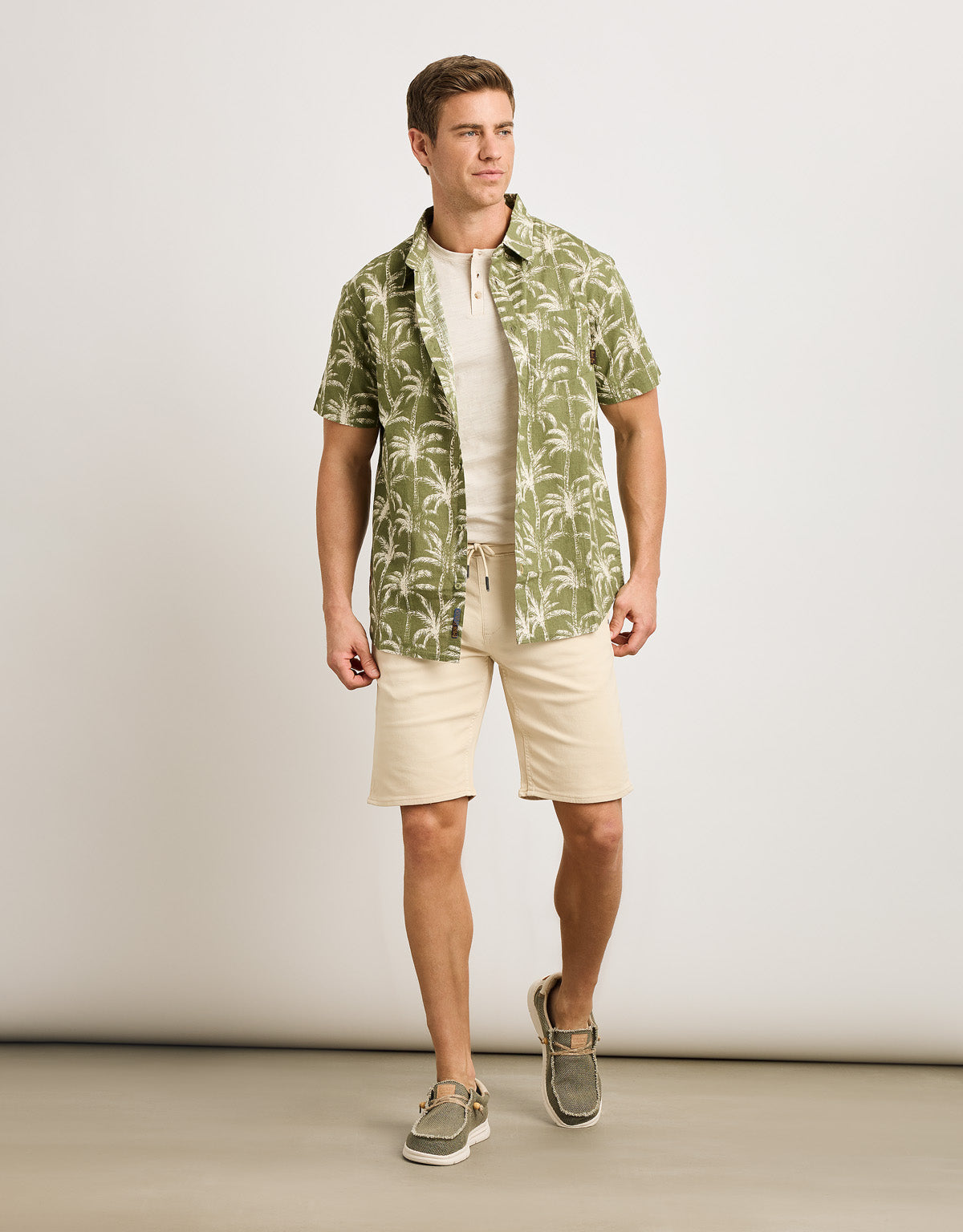 Camisa Manga Corta Verde - Linnot