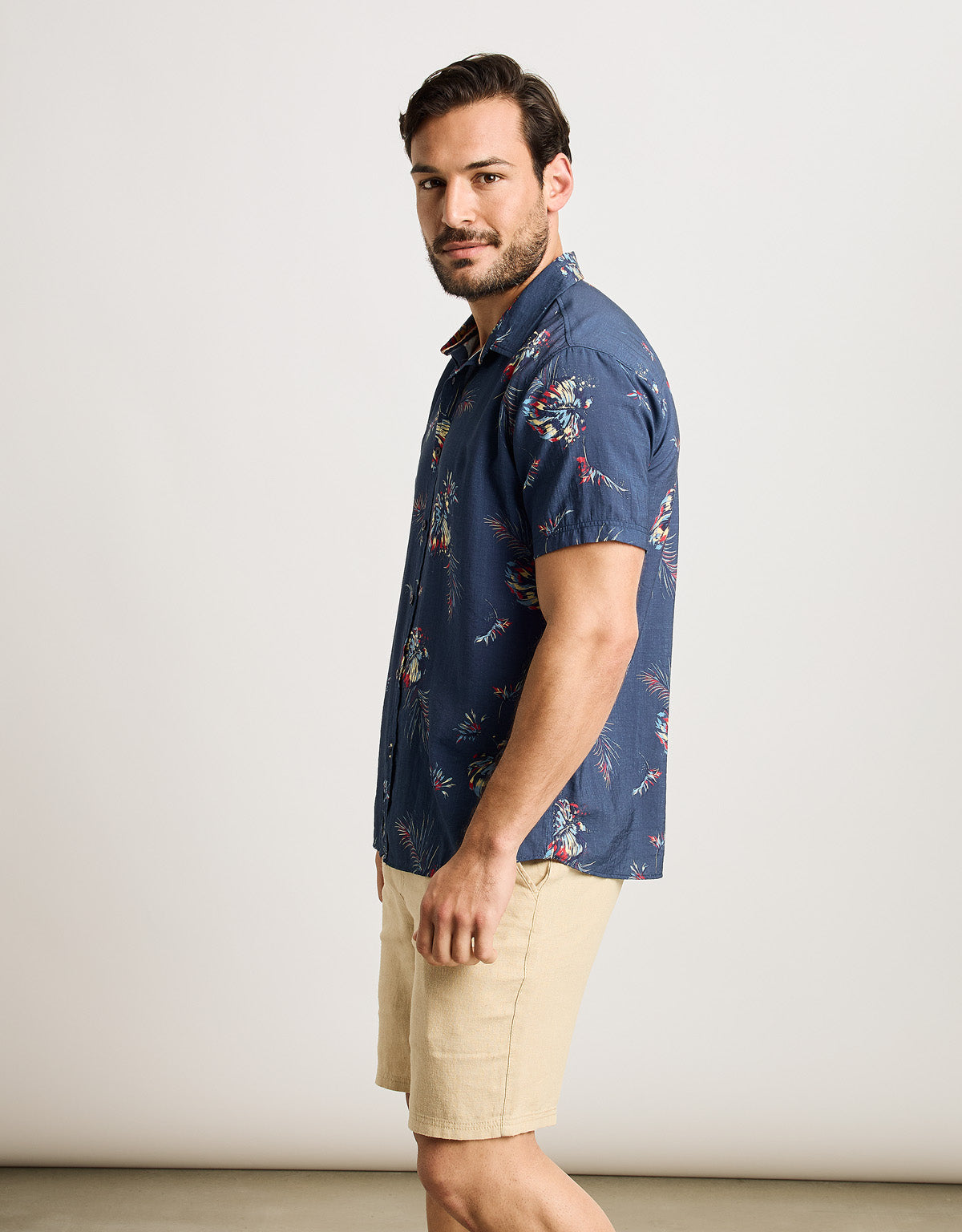 Camisa Manga Corta Azul Marino - Chofy 4