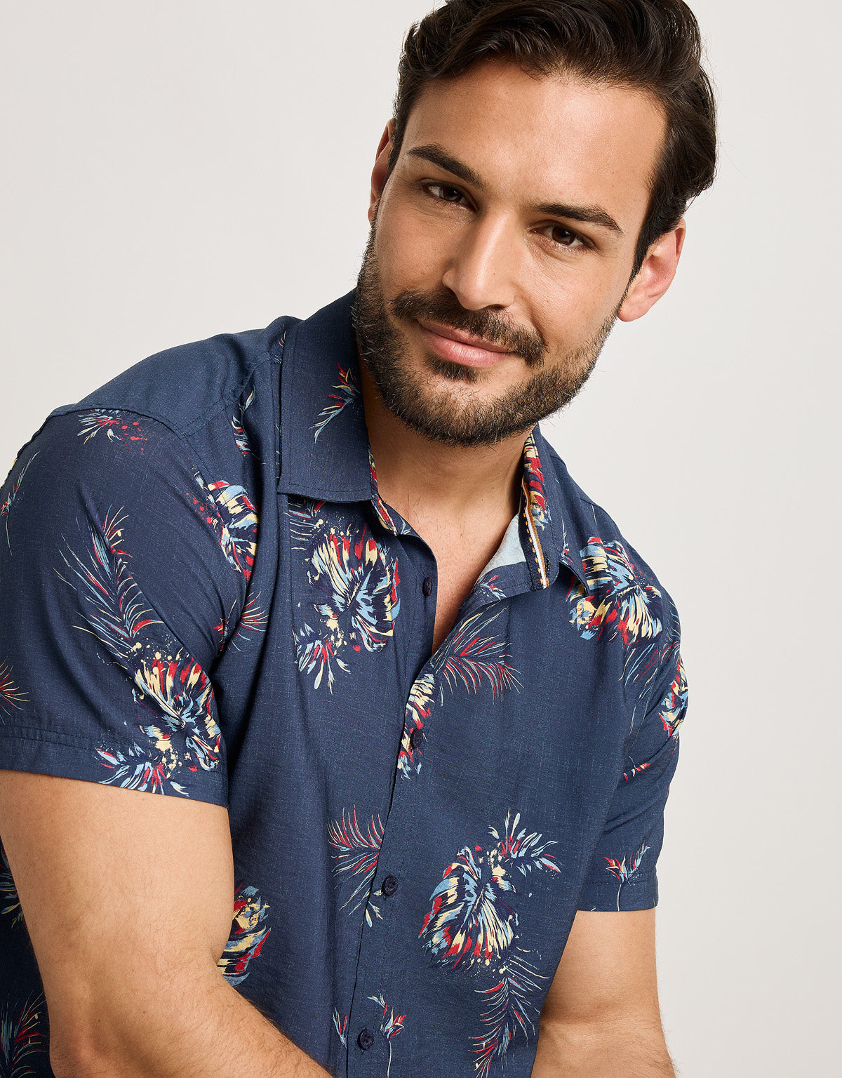 Camisa Manga Corta Azul Marino - Chofy 2