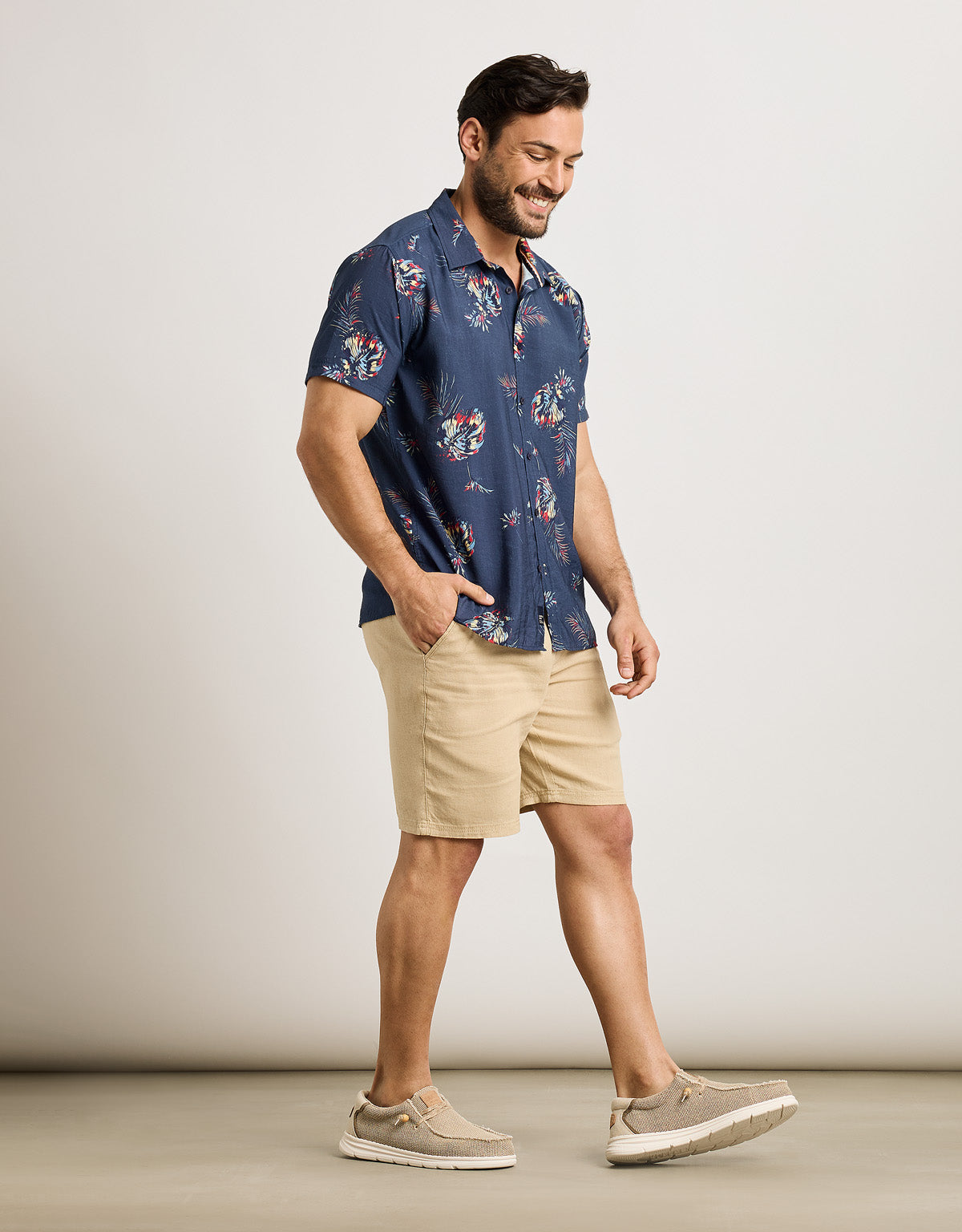 Camisa Manga Corta Azul Marino - Chofy 6