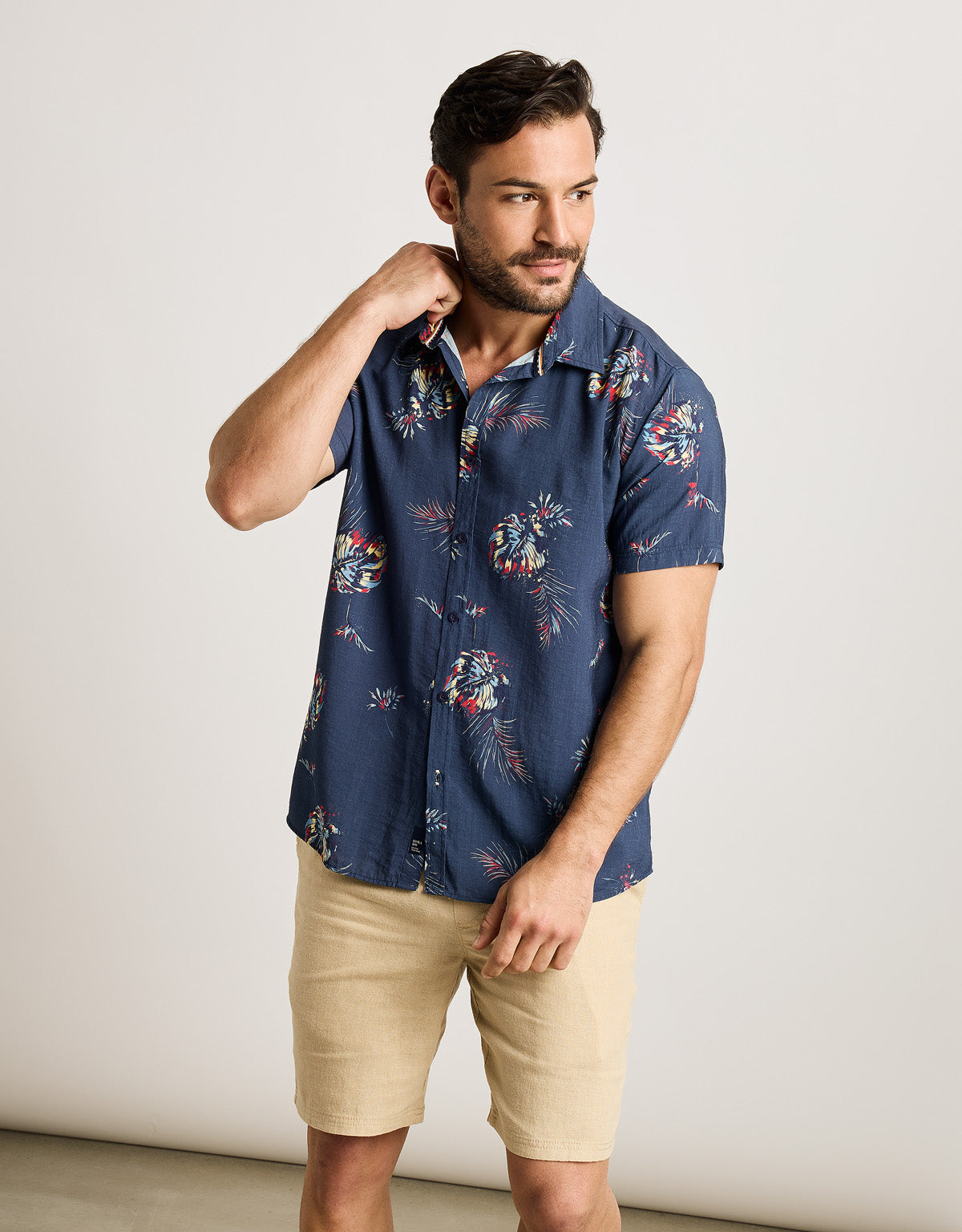 Camisa Manga Corta Azul Marino - Chofy