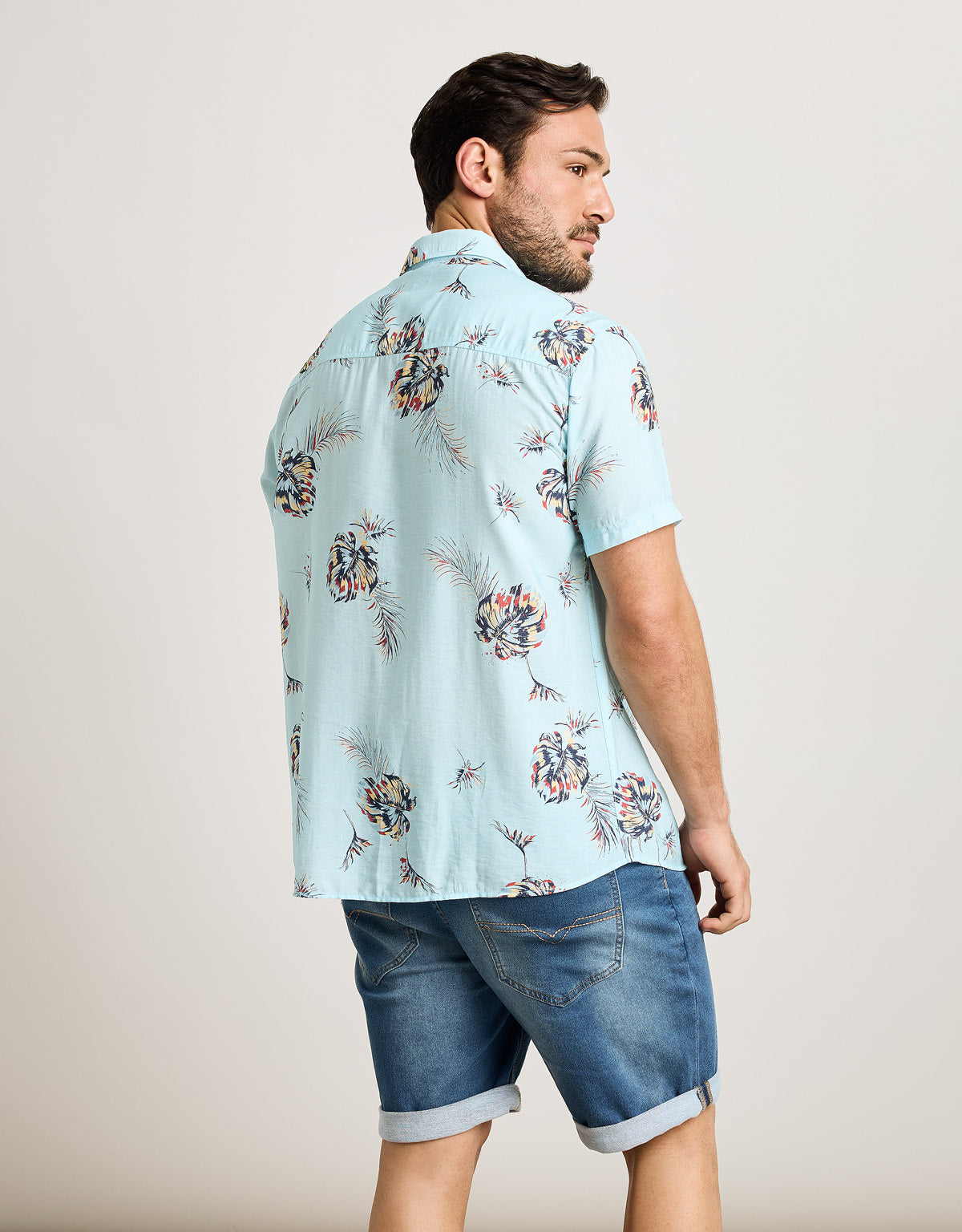 Camisa Manga Corta Azul Celeste - Chofy 3