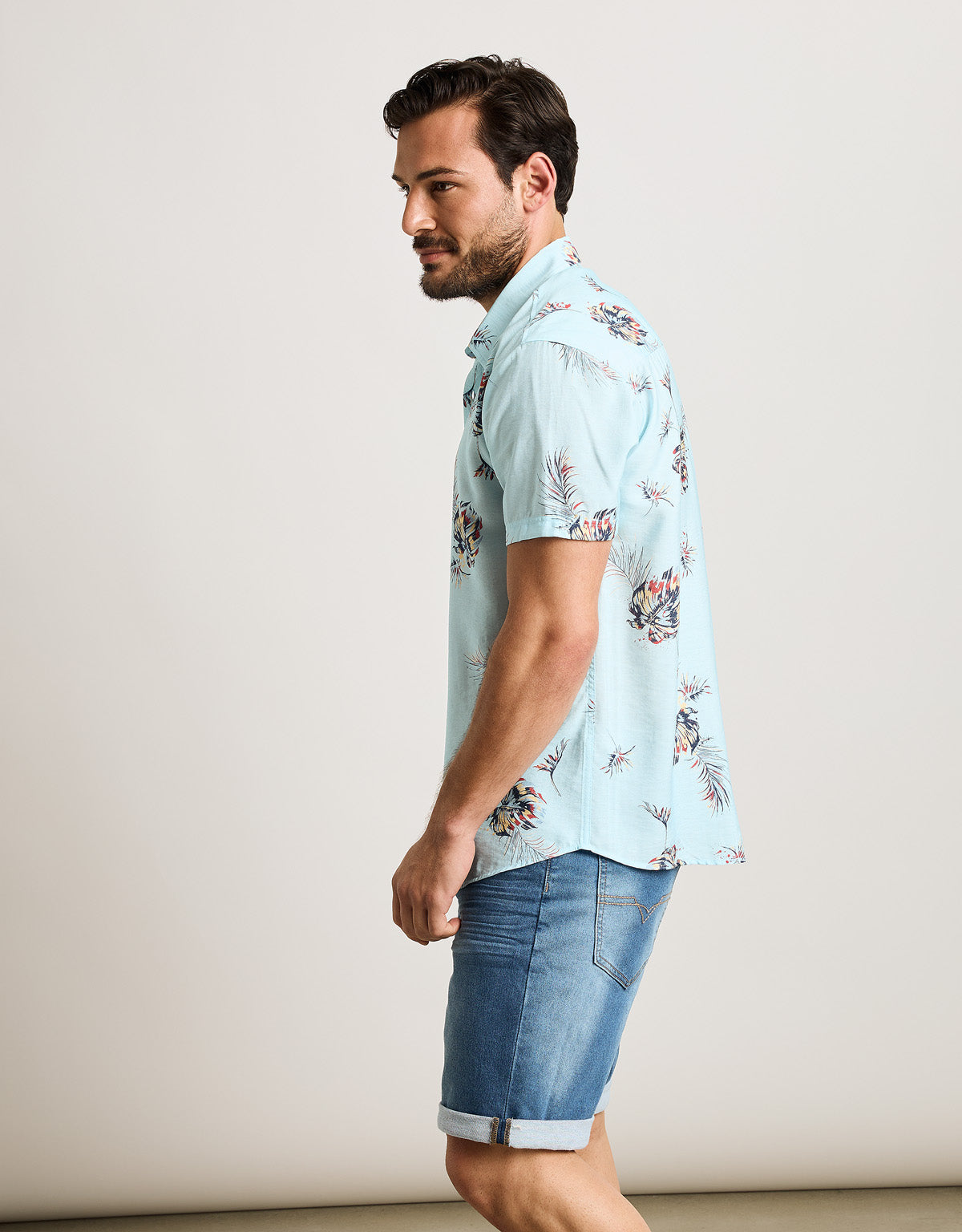 Camisa Manga Corta Azul Celeste - Chofy 4