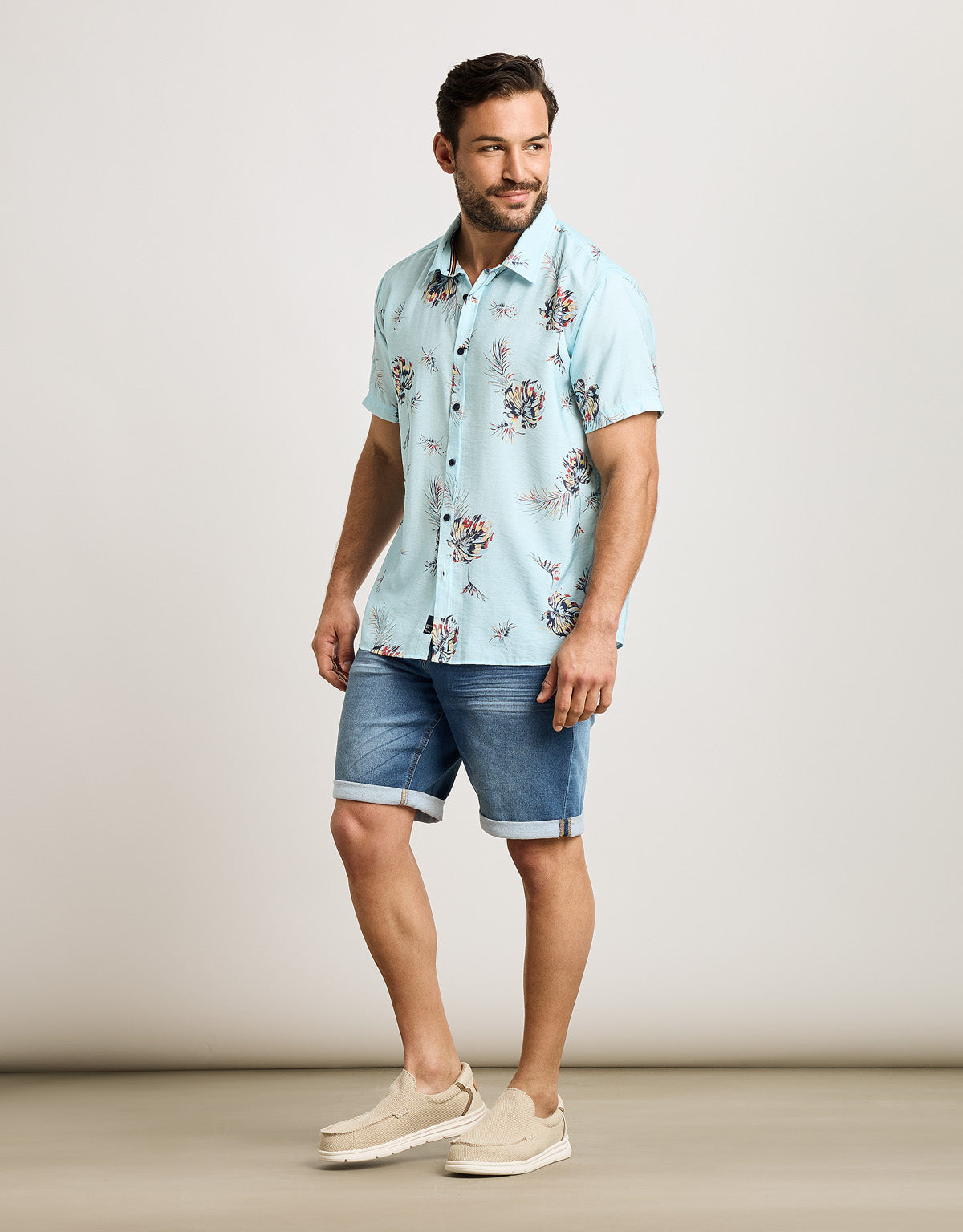 Camisa Manga Corta Azul Celeste - Chofy 6