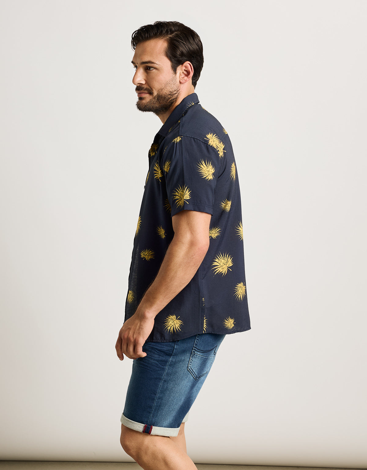 Camisa Manga Corta Azul Marino - Sunflower 4