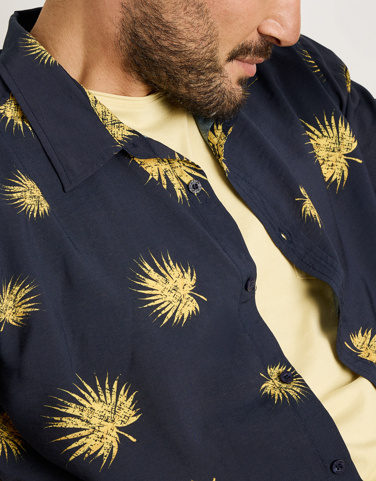 Camisa Manga Corta Azul Marino - Sunflower 5