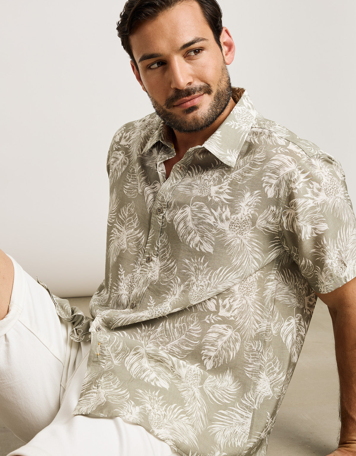 Camisa Manga Corta Caqui Claro - Westworld 2