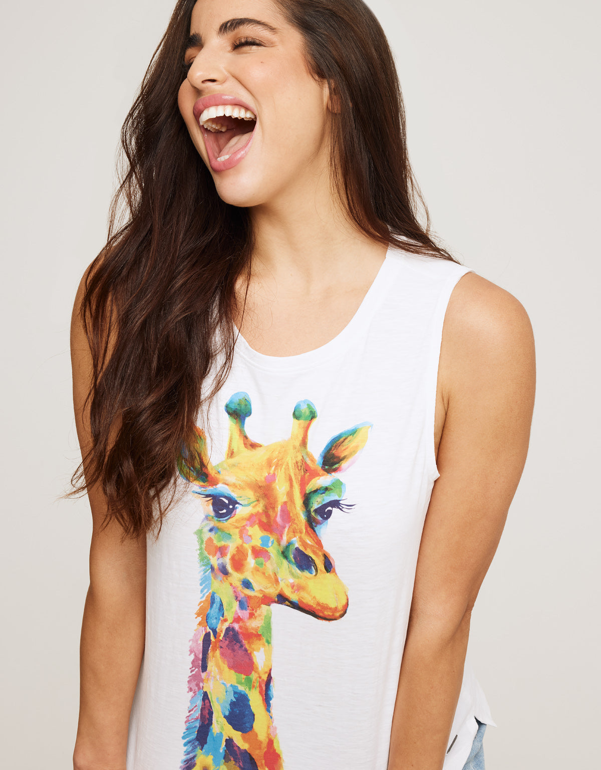 Sleeveless T-shirt white - Jarful