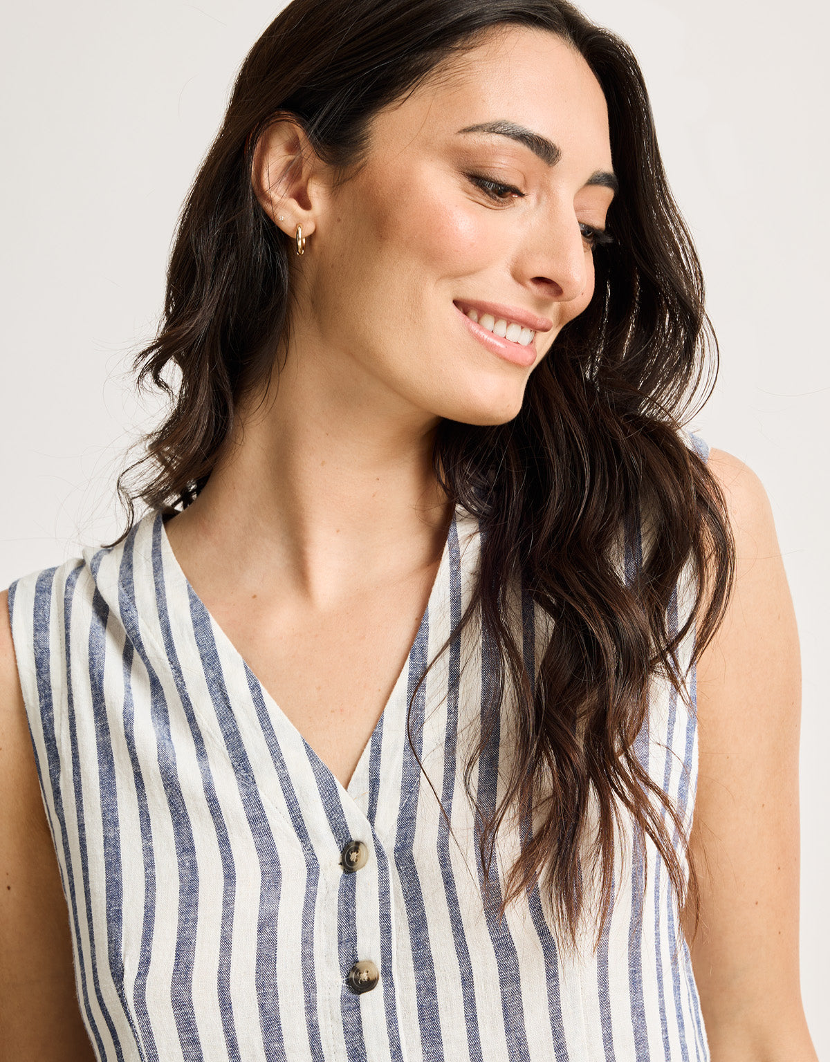 Blue Striped Vest - Prisma