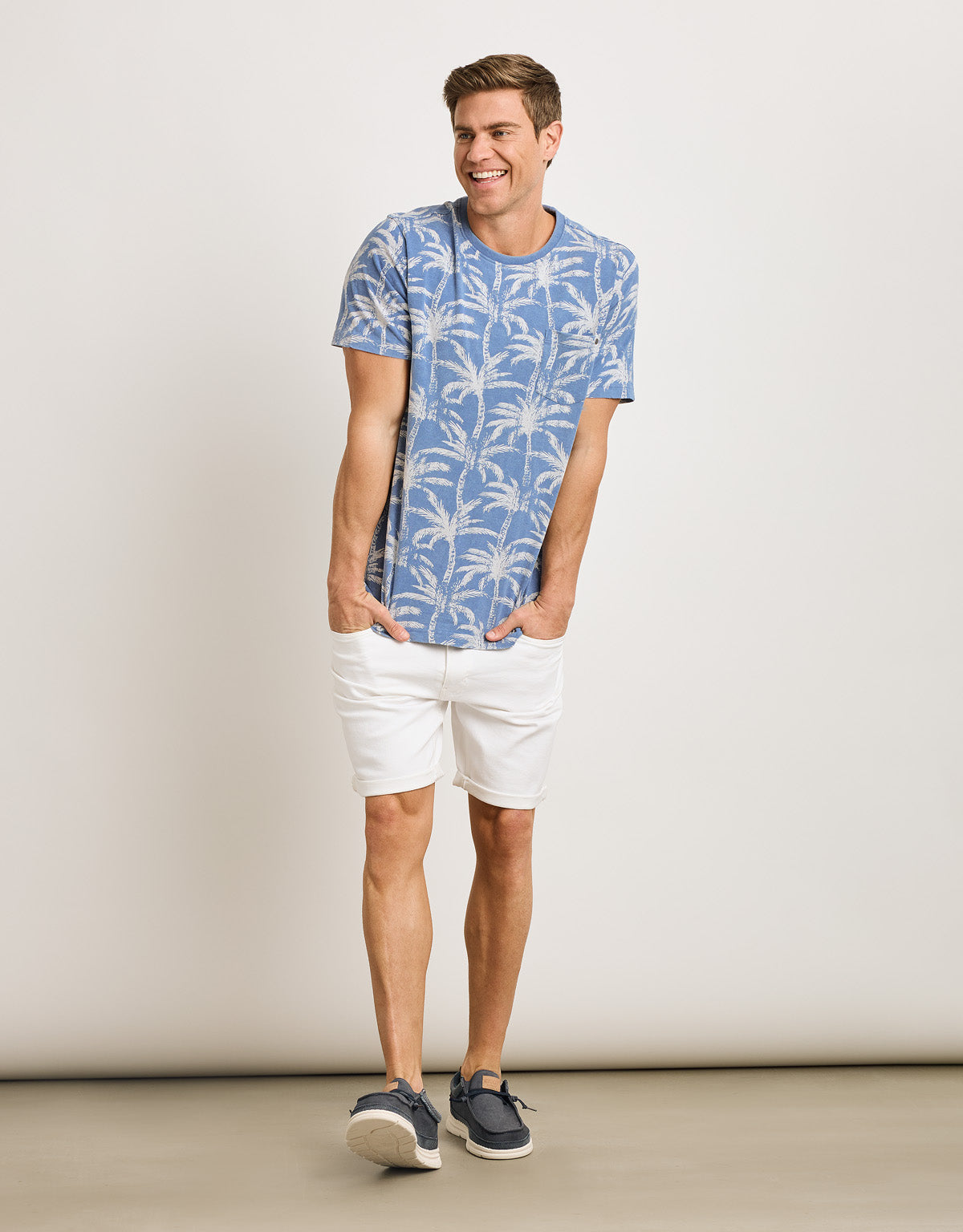 Camiseta Manga Corta Azul - Lagoa 6