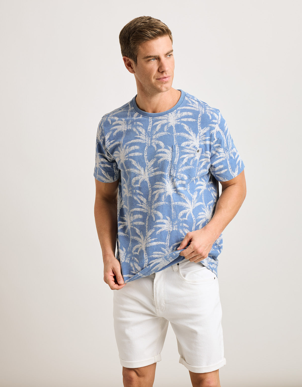 Camiseta Manga Corta Azul - Lagoa