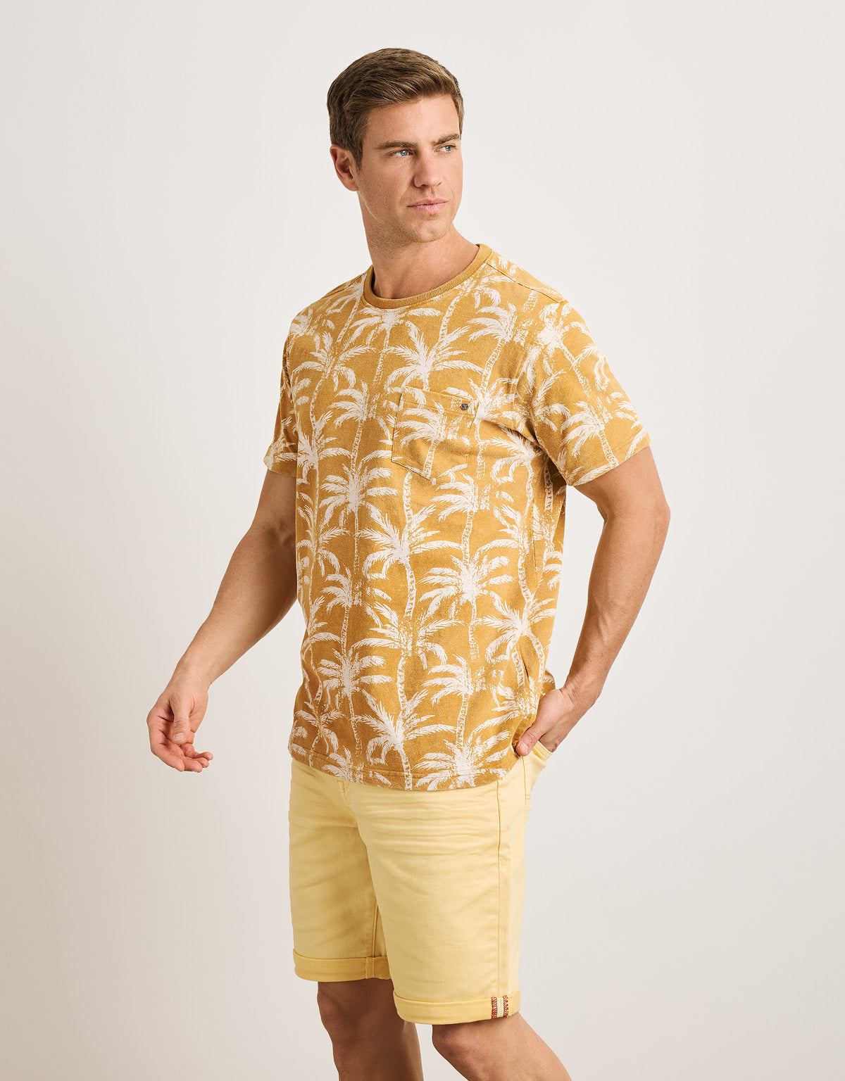 Camiseta Manga Corta Mostaza - Lagoa 4