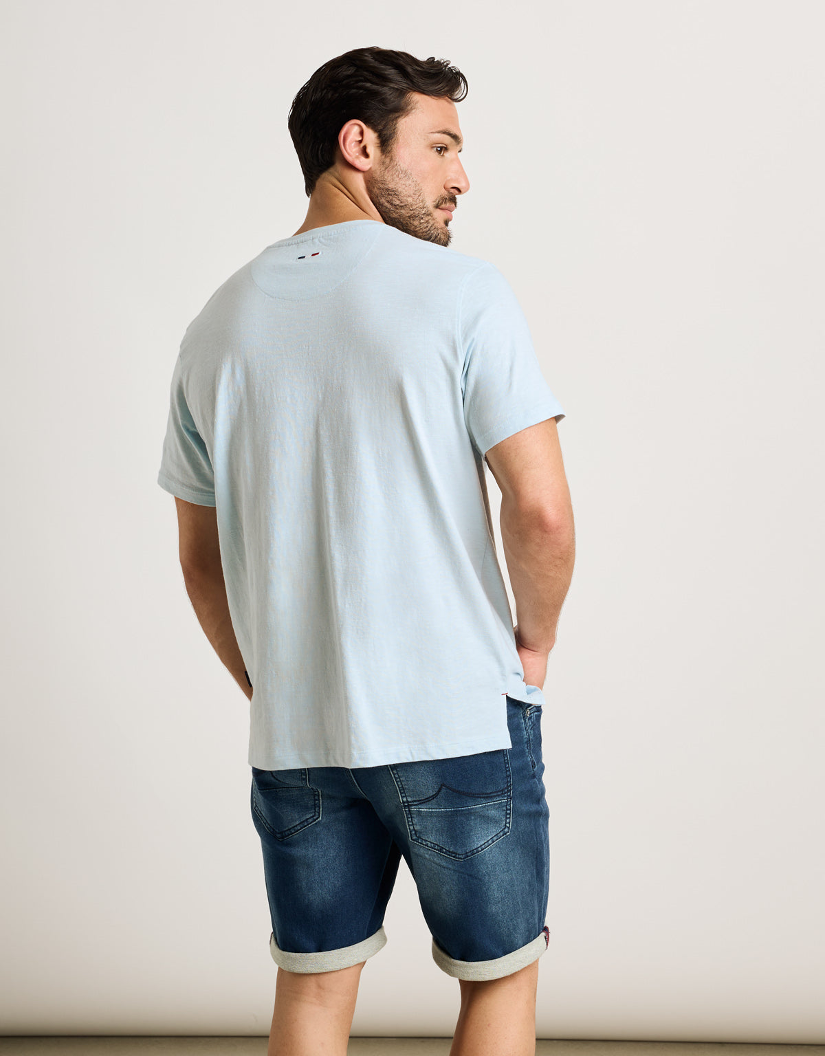 Camiseta Manga Corta Azul Celeste - Gaviote 3