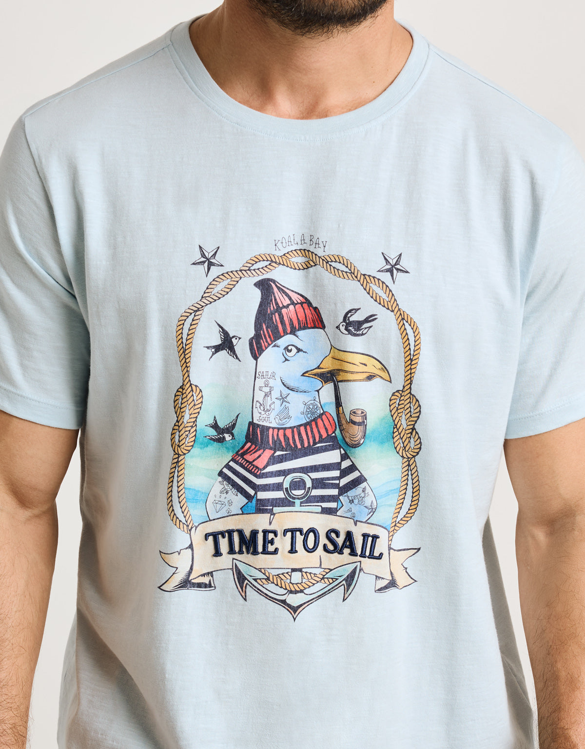 Camiseta Manga Corta Azul Celeste - Gaviote 5