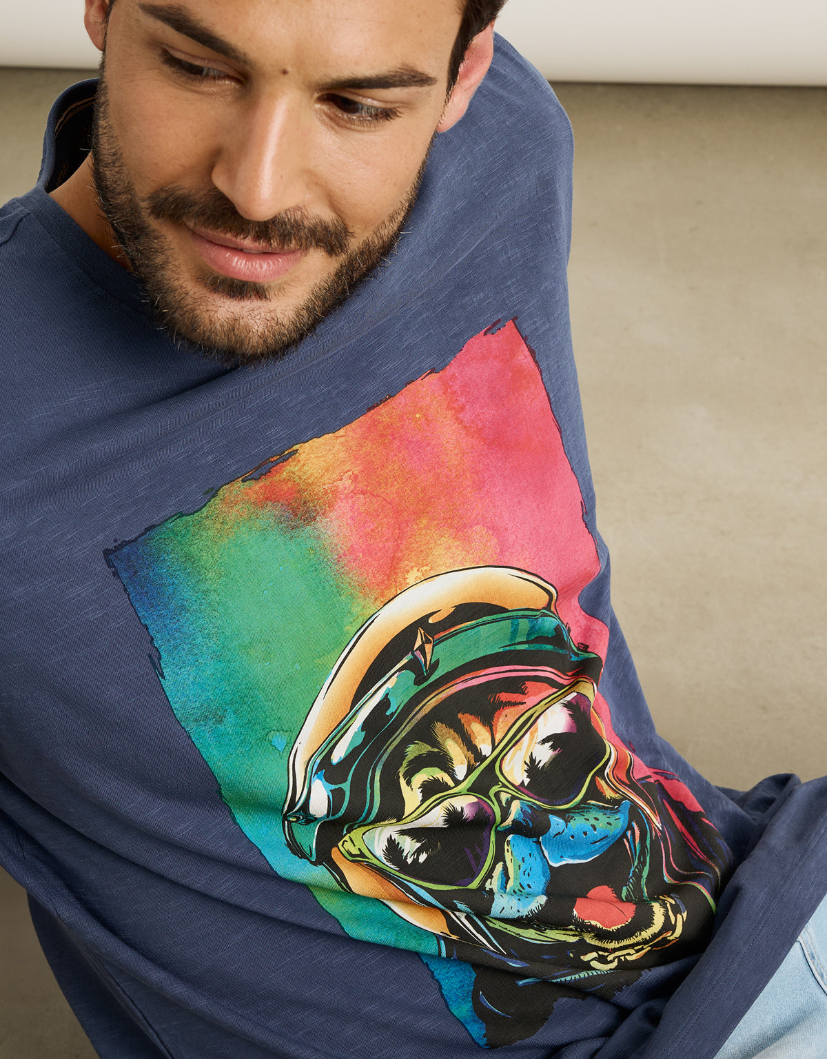 Camiseta Manga Corta Azul Marino - Rugusu 4