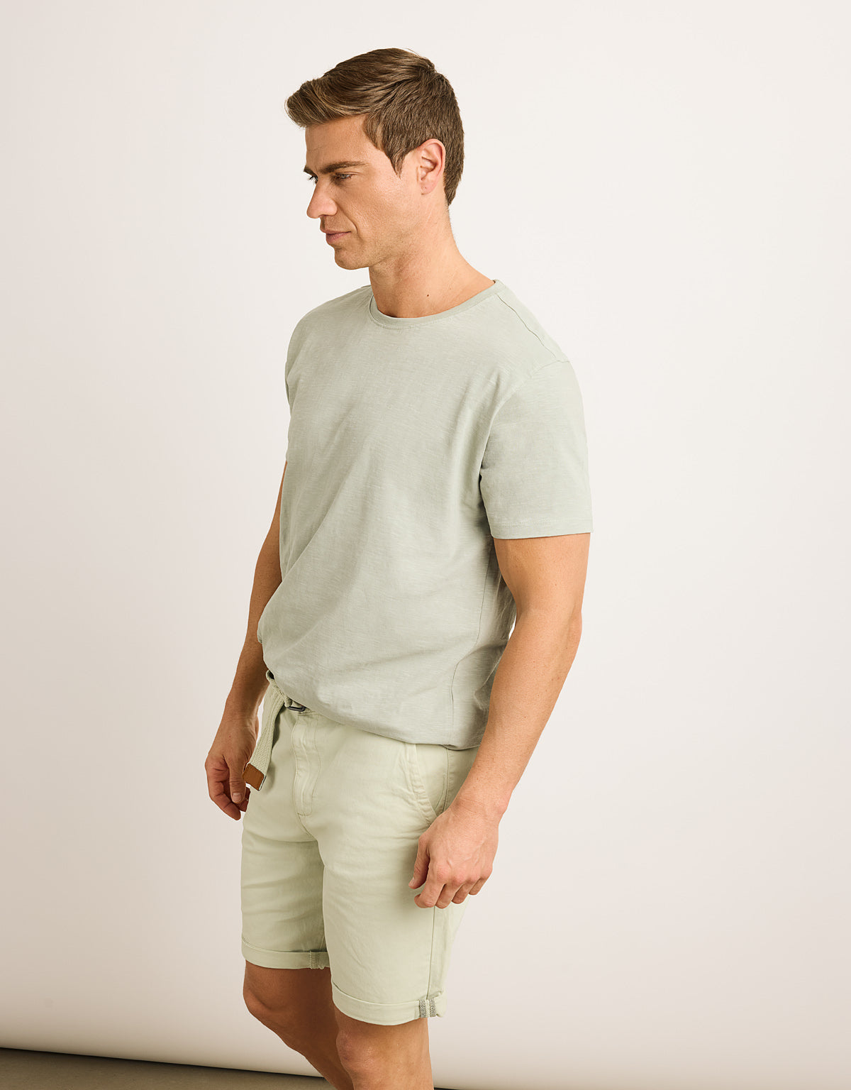 T-shirt vert à manches courtes - Basili