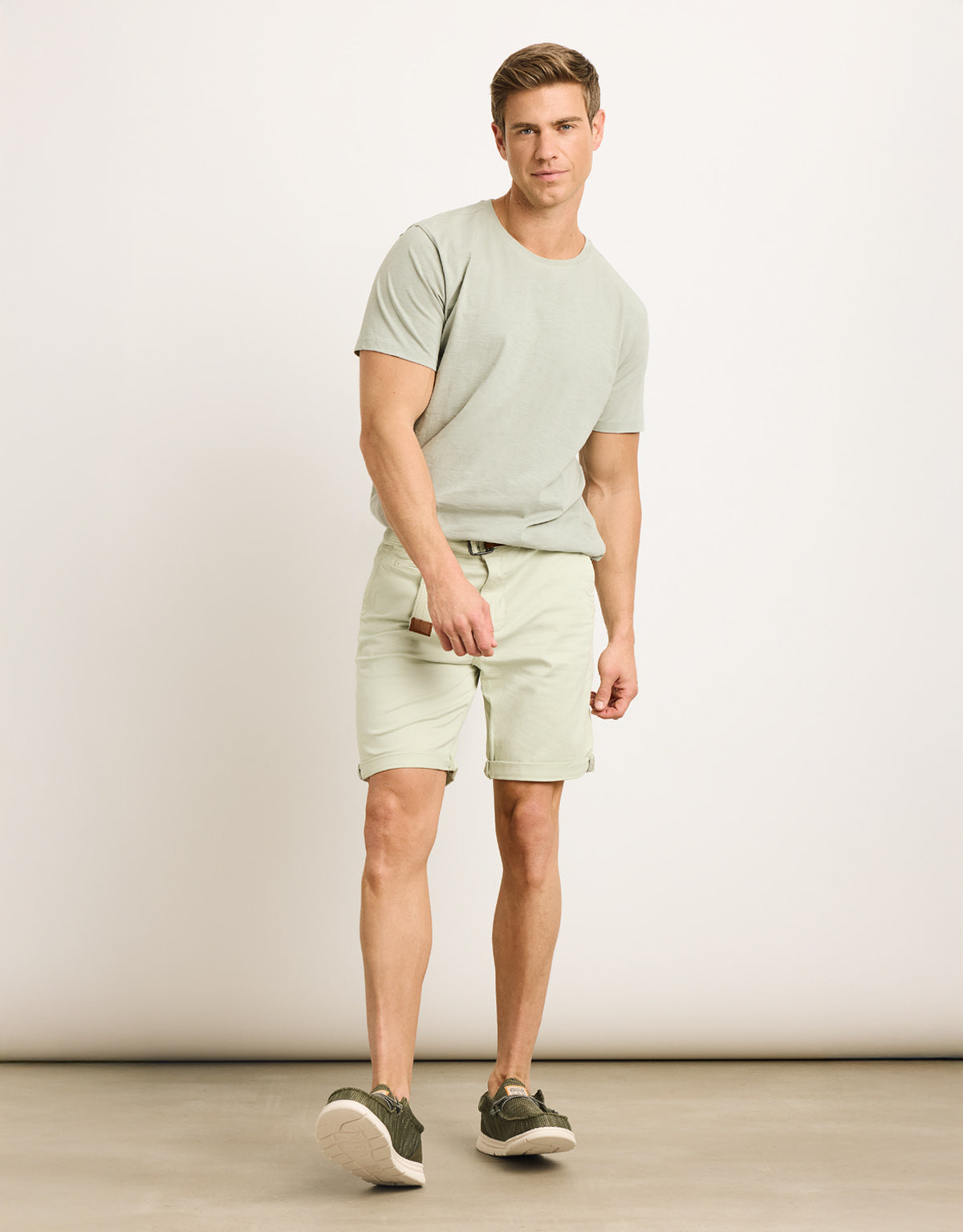 Leichte Khaki-Bermudashorts - Steven