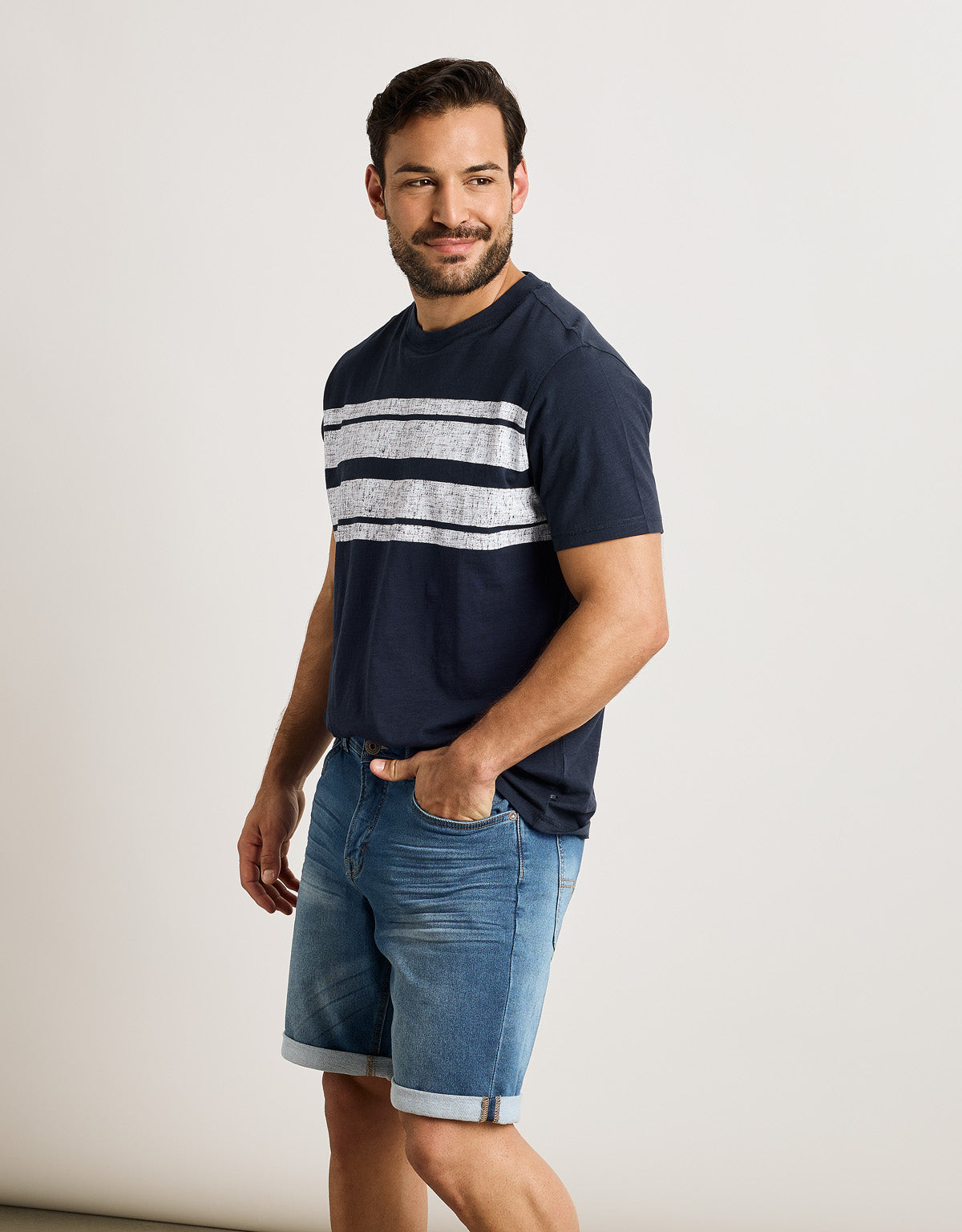 Camiseta Manga Corta Azul Marino - Foilmil 4