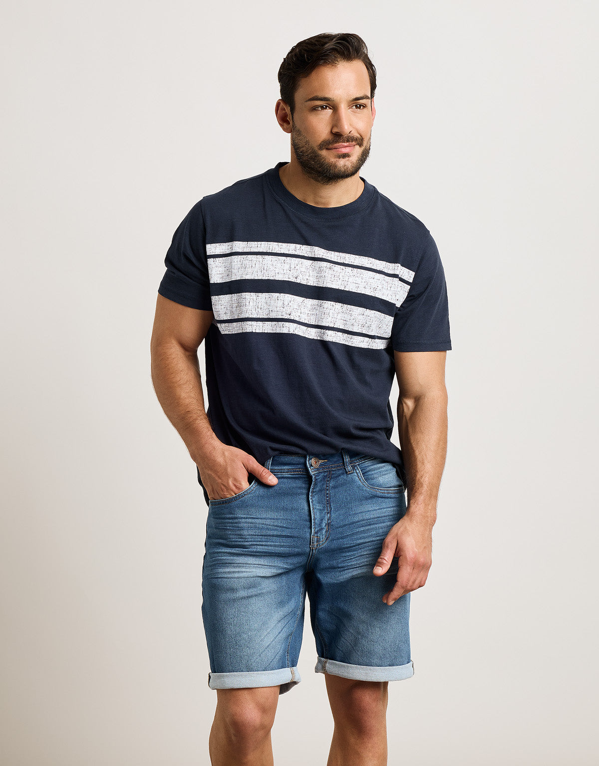 Camiseta Manga Corta Azul Marino - Foilmil