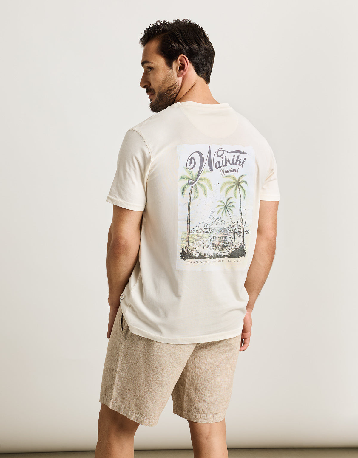 Camiseta Manga Corta Off White - Dawes