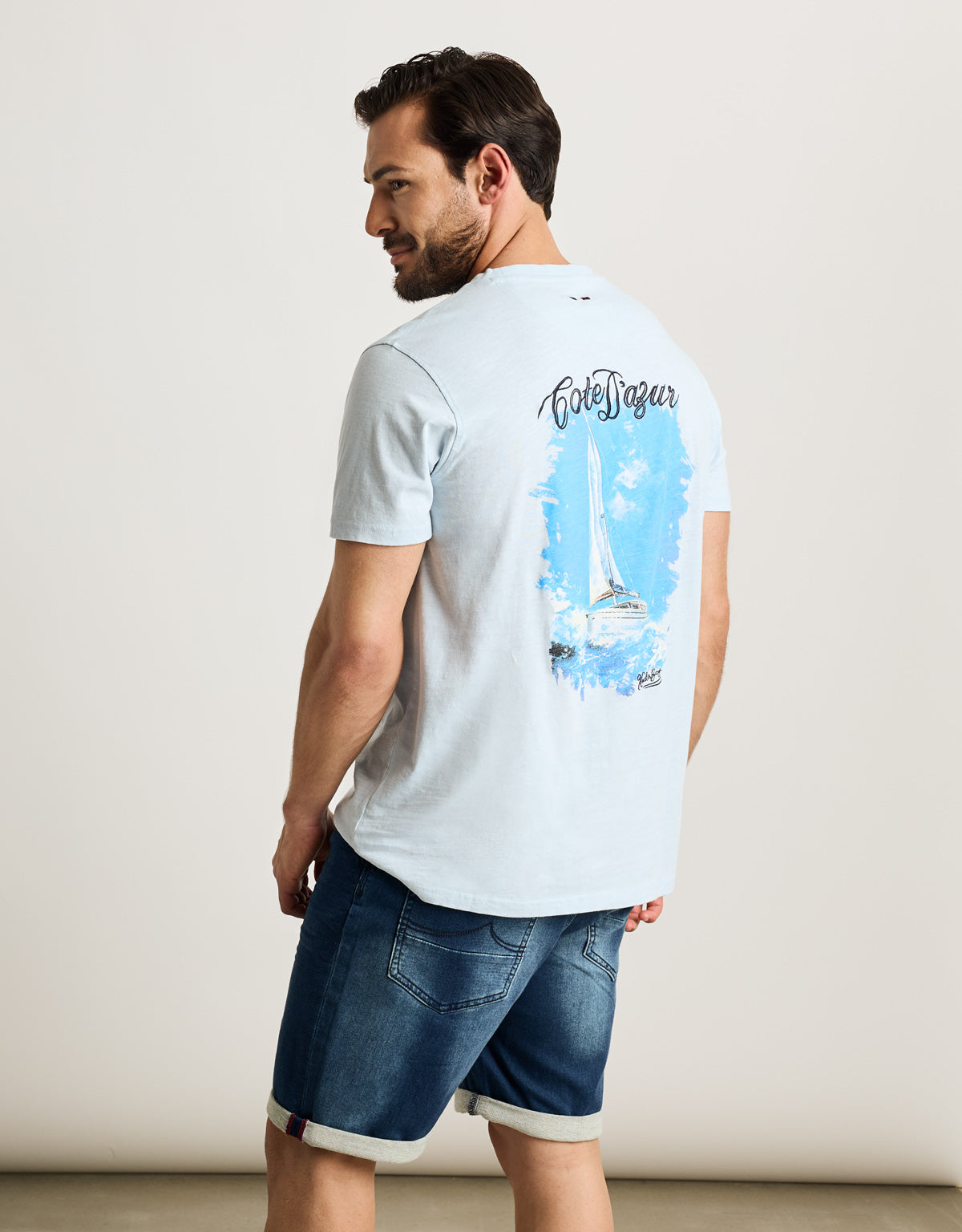 Camiseta Manga Corta Azul Celeste - Norris