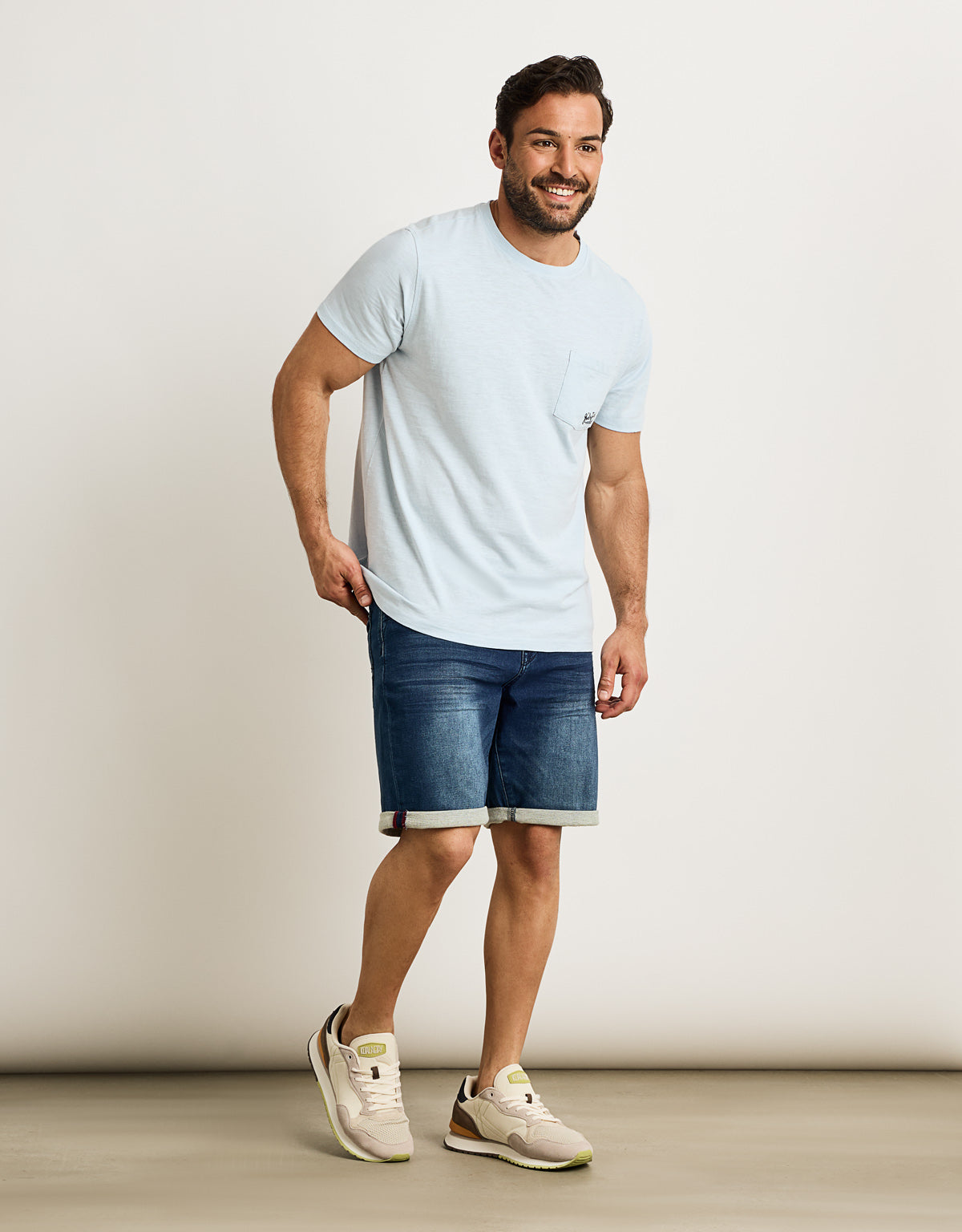 Camiseta Manga Corta Azul Celeste - Norris 7