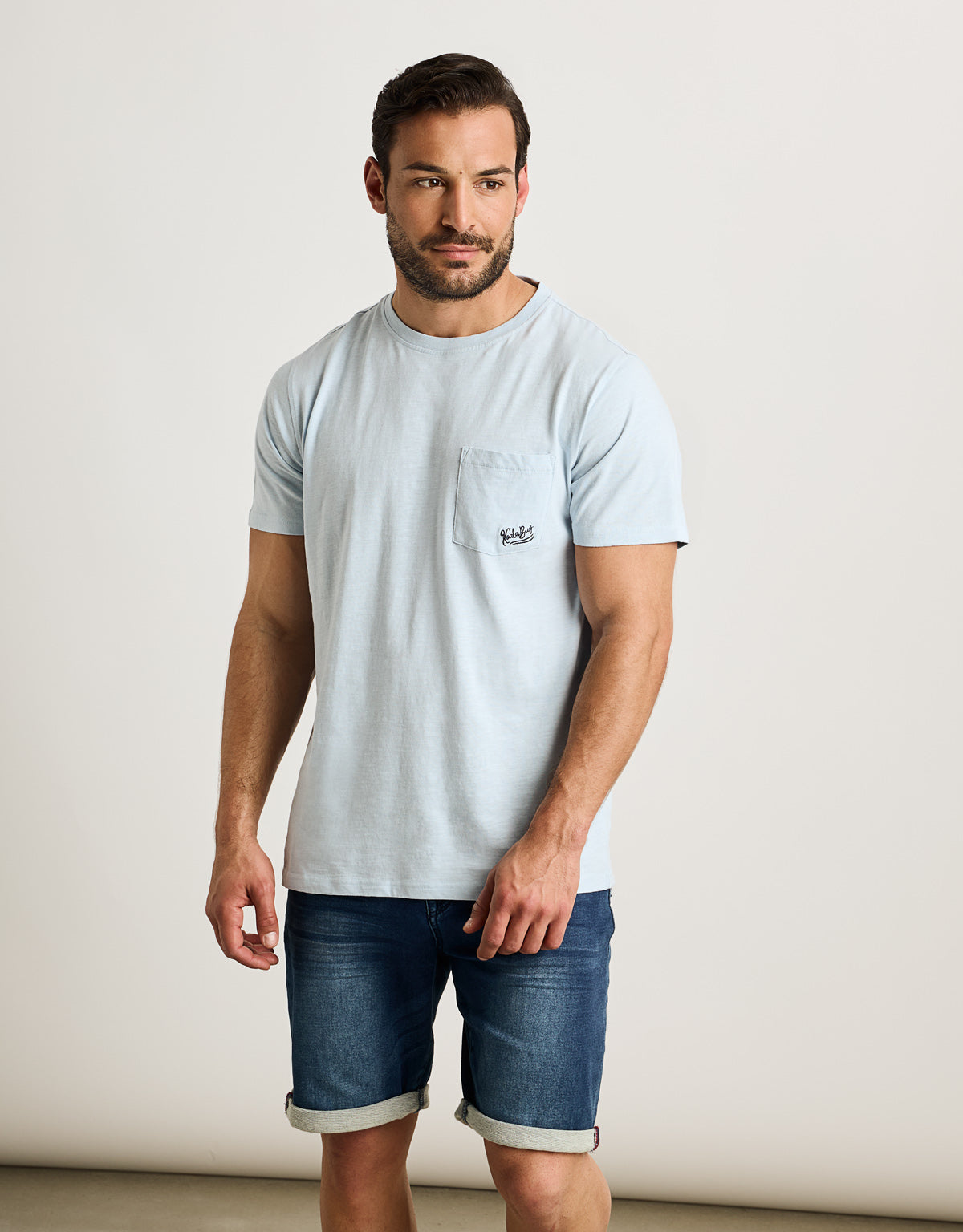 Camiseta Manga Corta Azul Celeste - Norris 2