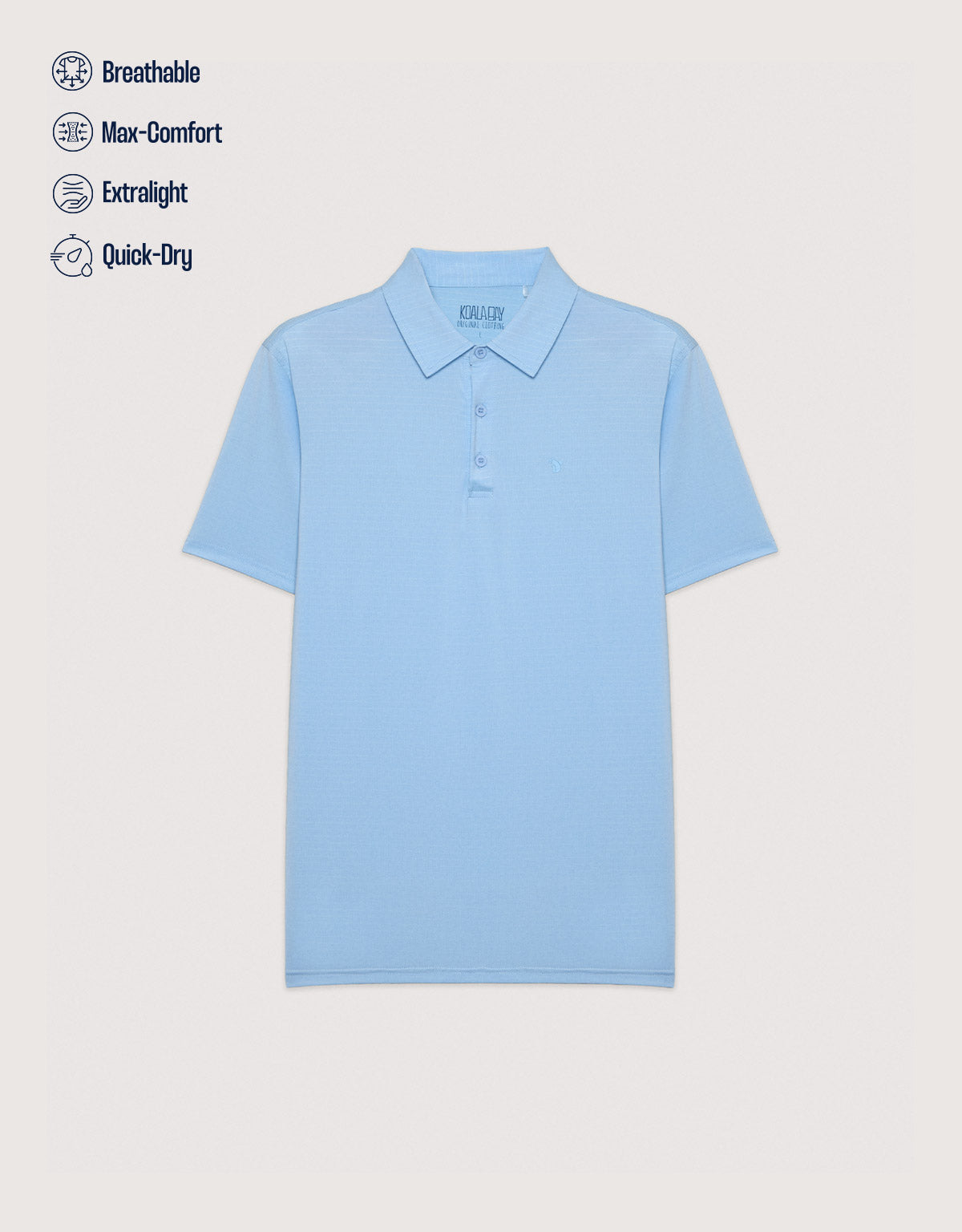 Hellblaues kurzärmeliges Poloshirt - Toole