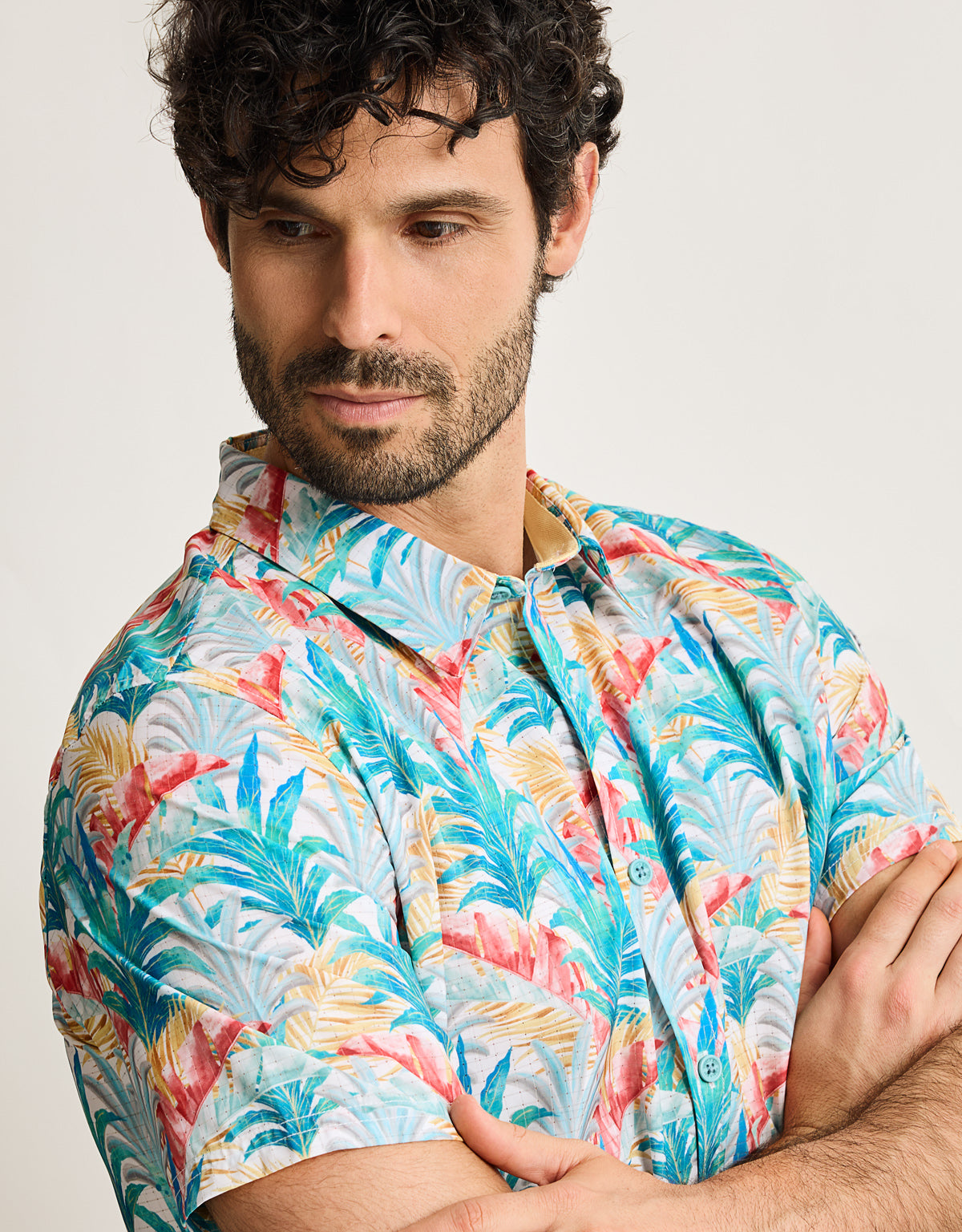 Mehrfarbiges kurzärmeliges Hemd - Bahama Coast