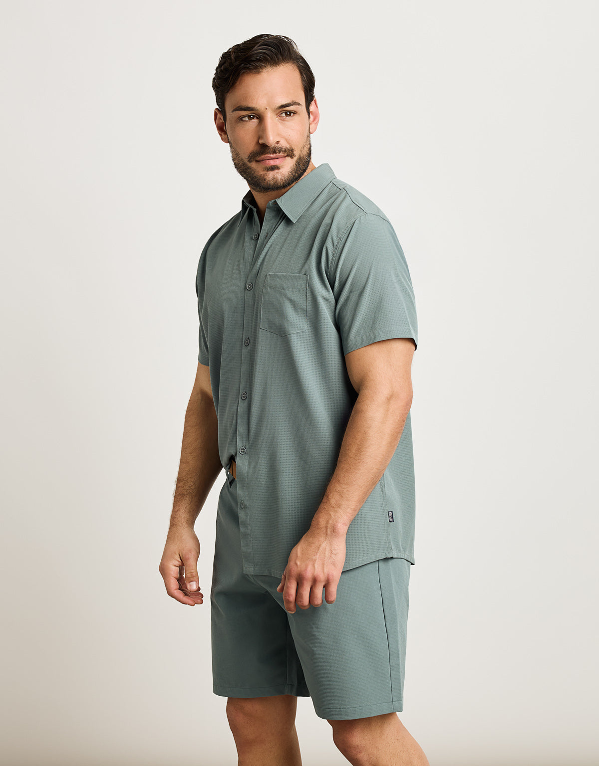 Chemise verte à manches courtes - Camiland