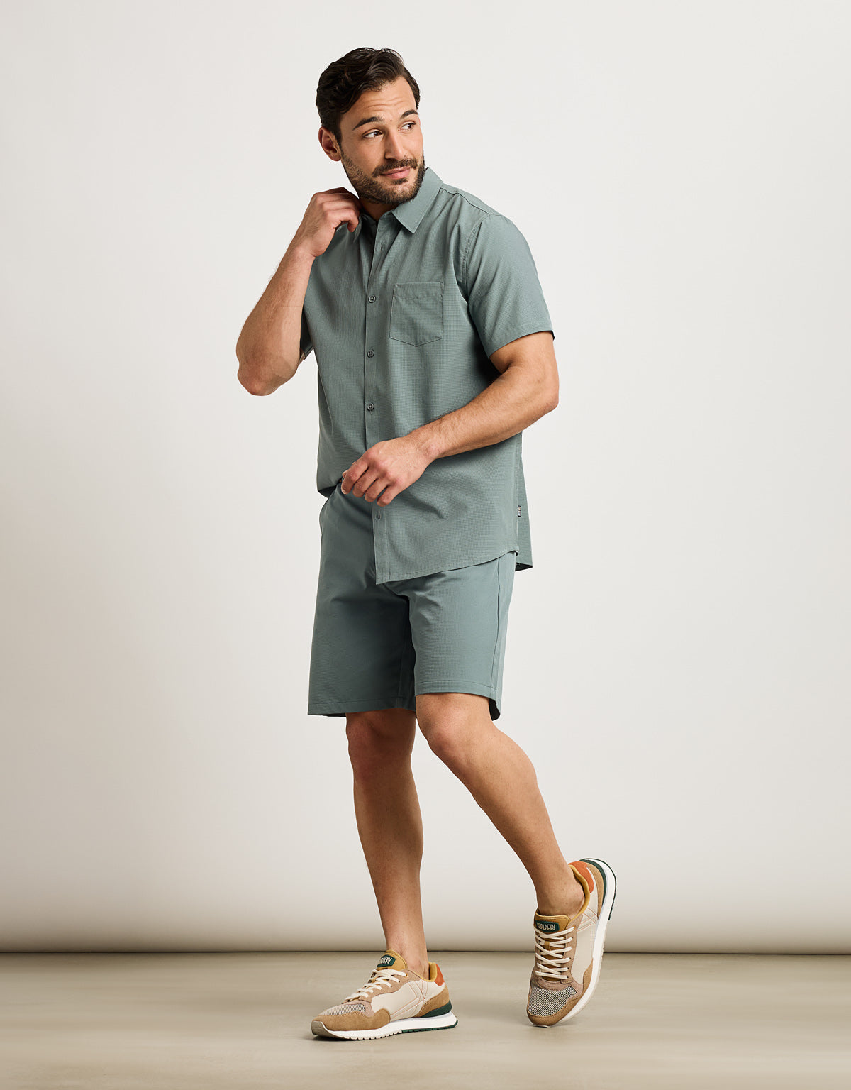 Chemise verte à manches courtes - Camiland