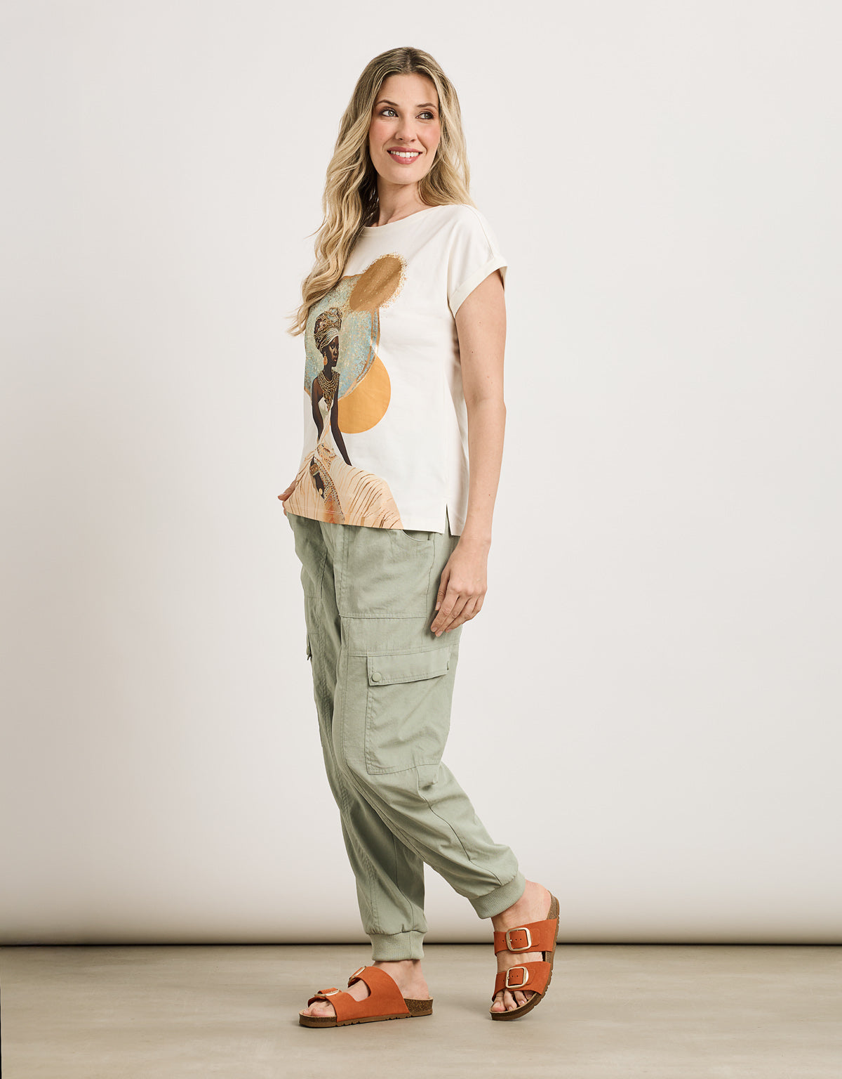 Camiseta Manga Corta Beige - Kiara